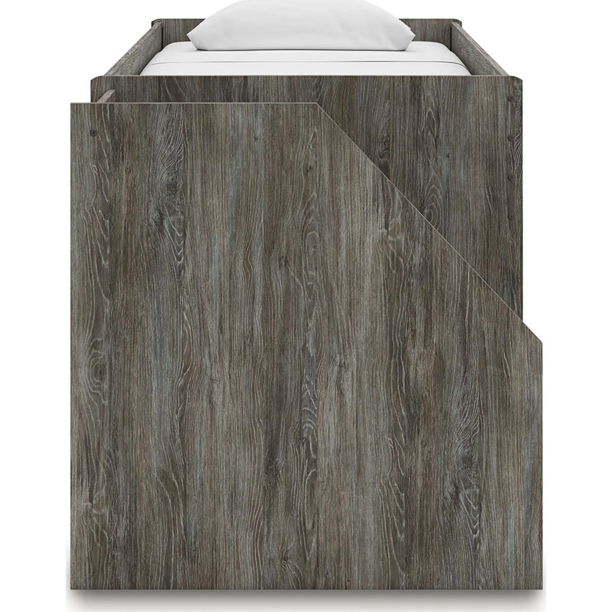Frandern Twin Loft Bed with Storage - Gray - Image 9