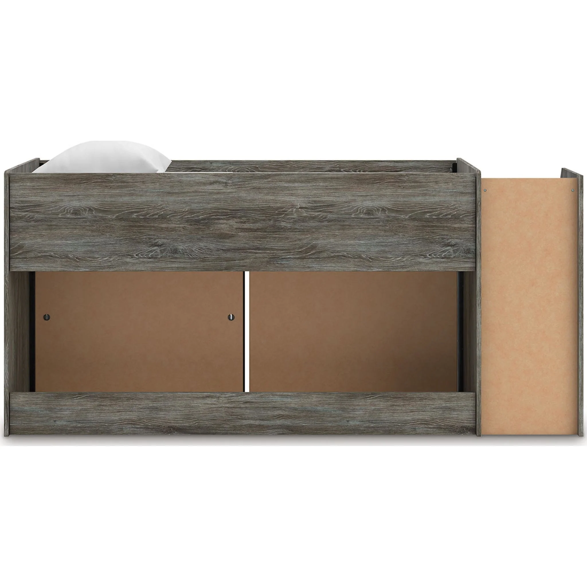Frandern Twin Loft Bed with Storage - Gray - Image 7