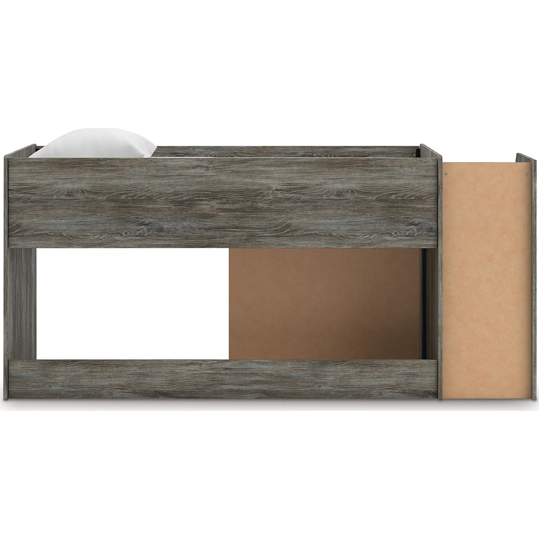 Frandern Twin Loft Bed with Storage - Gray - Image 6