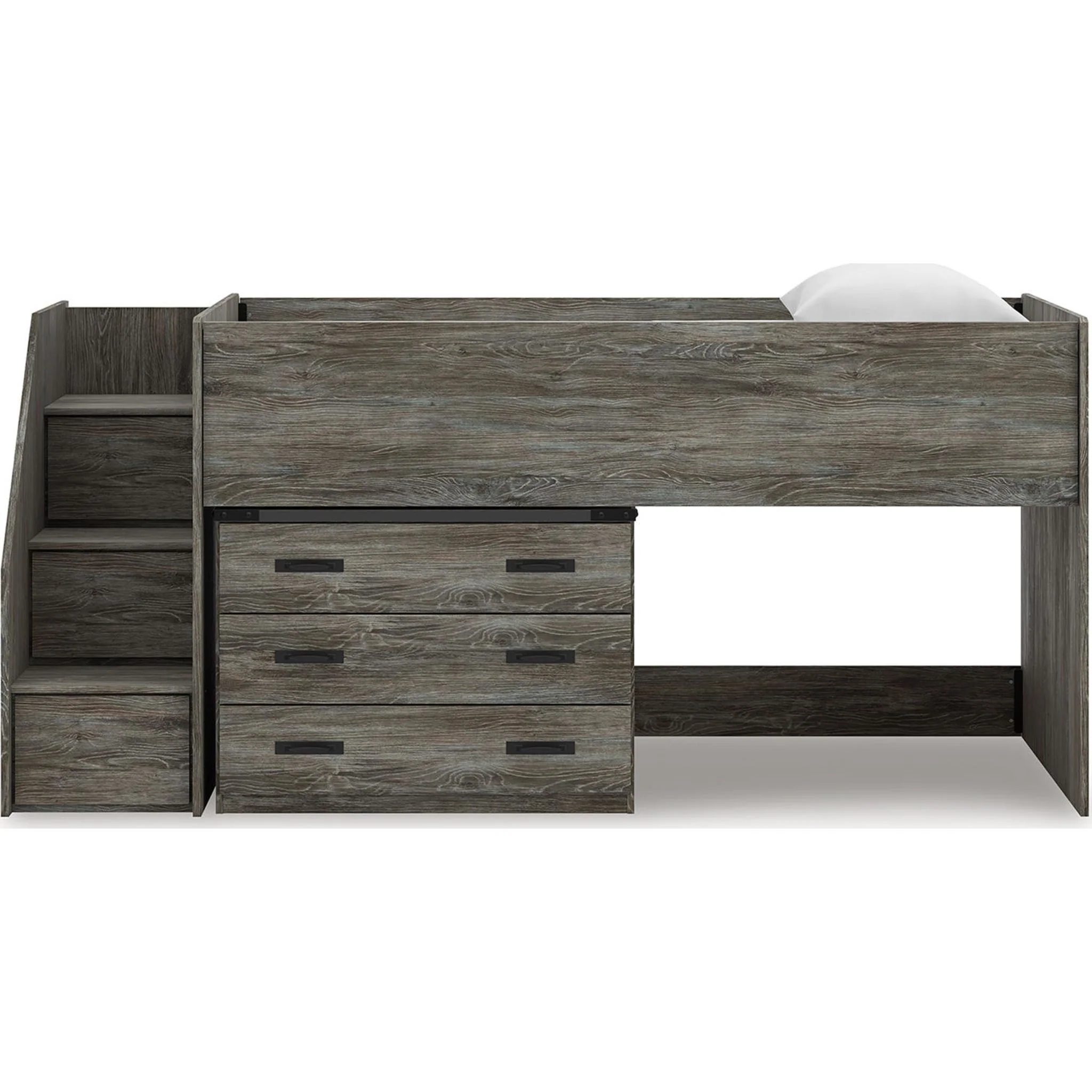 Frandern Twin Loft Bed with Storage - Gray - Image 7
