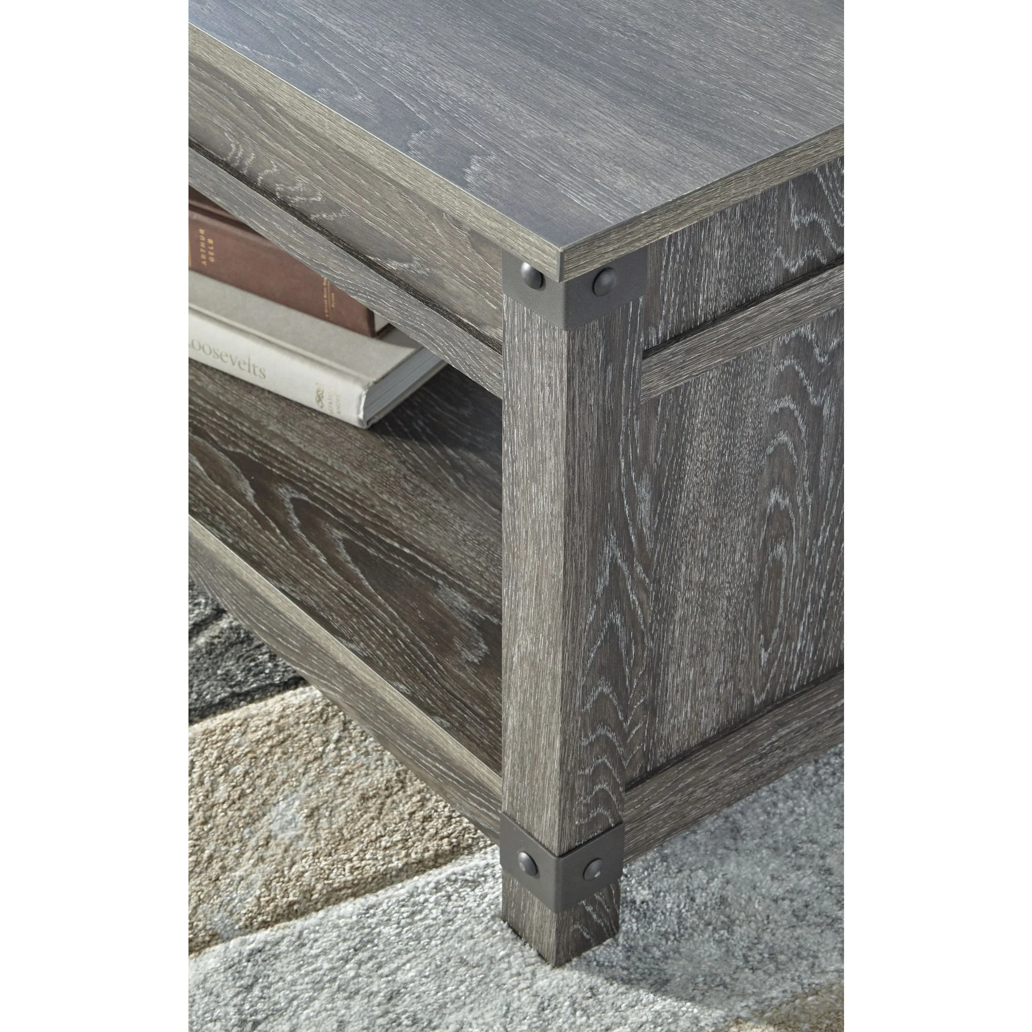 Freedan Coffee Table - Grayish Brown - Image 13