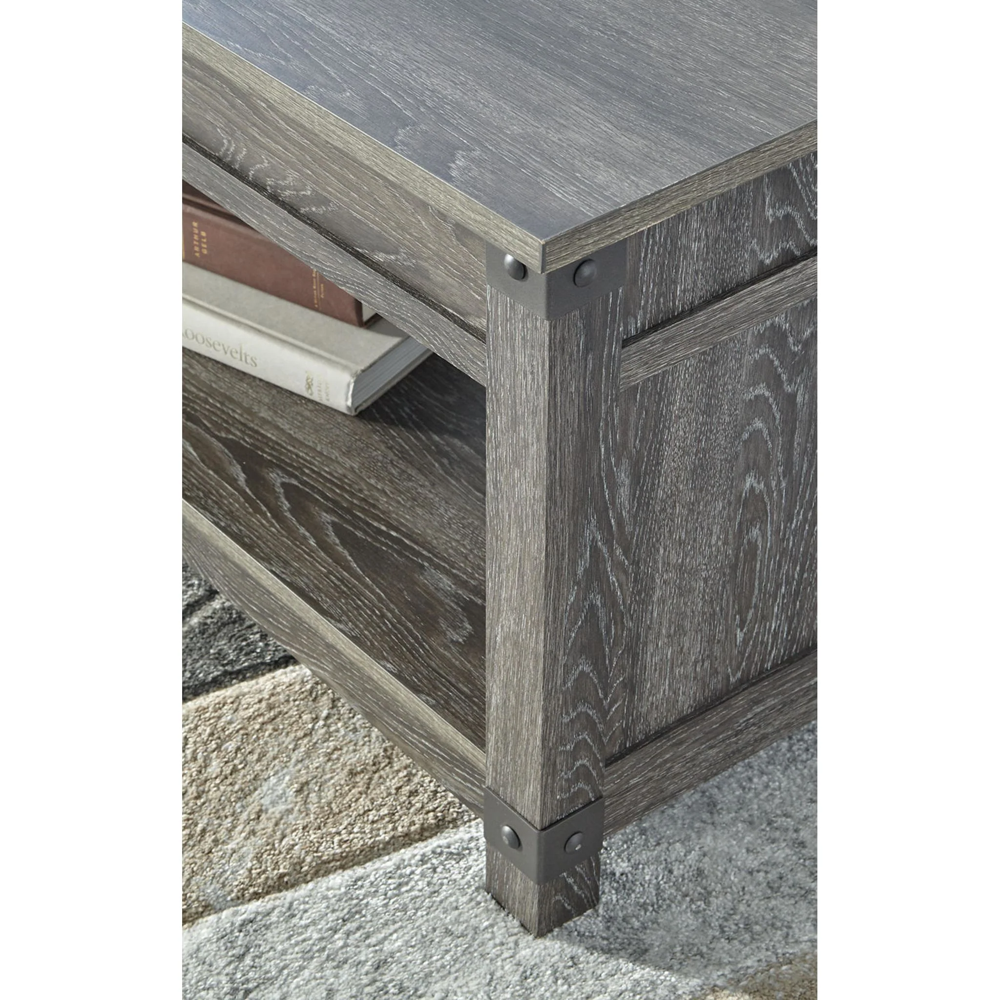 Freedan Coffee Table - Grayish Brown - Image 29