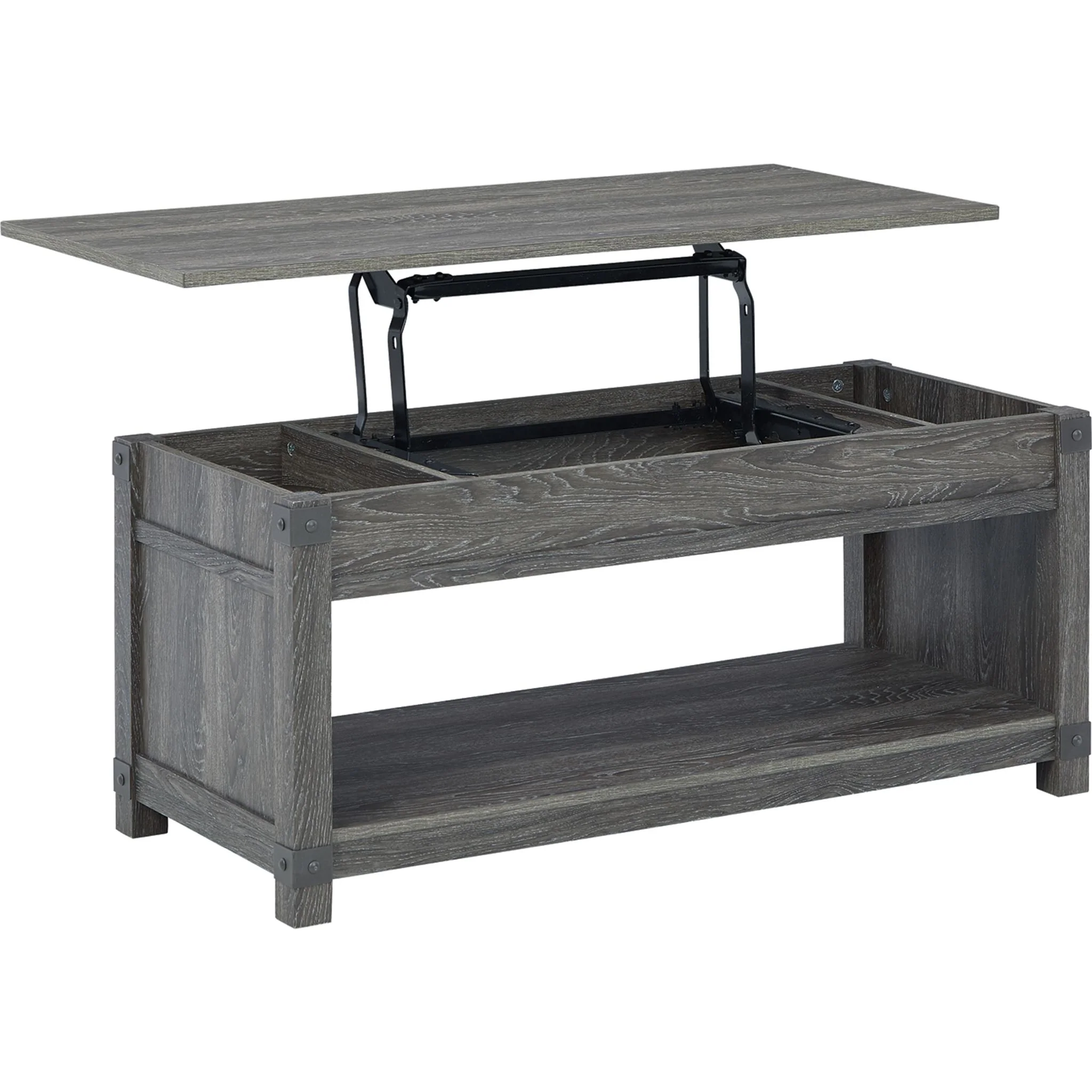 Freedan Coffee Table - Grayish Brown - Image 9