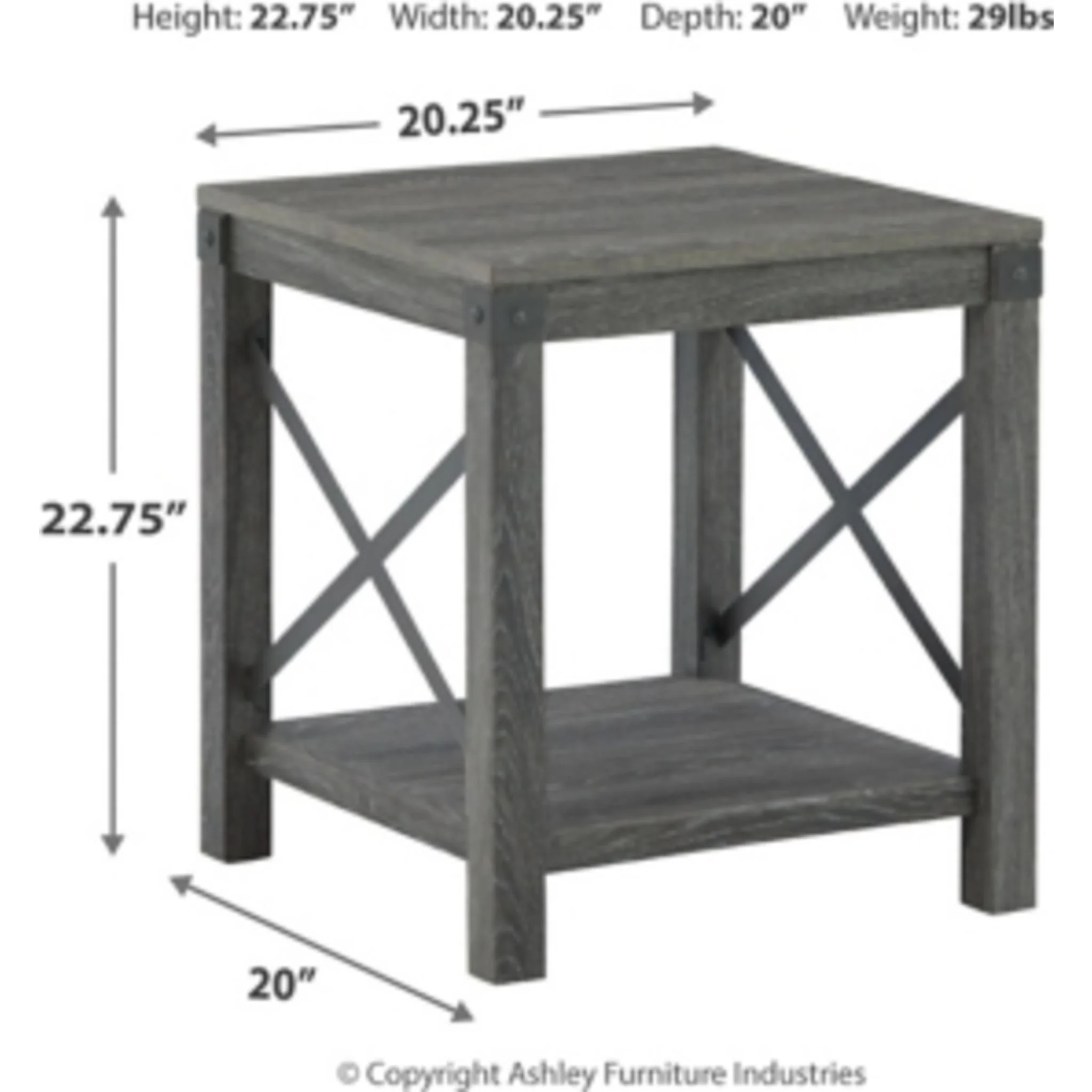 Freedan End Table - Grayish Brown - Image 13