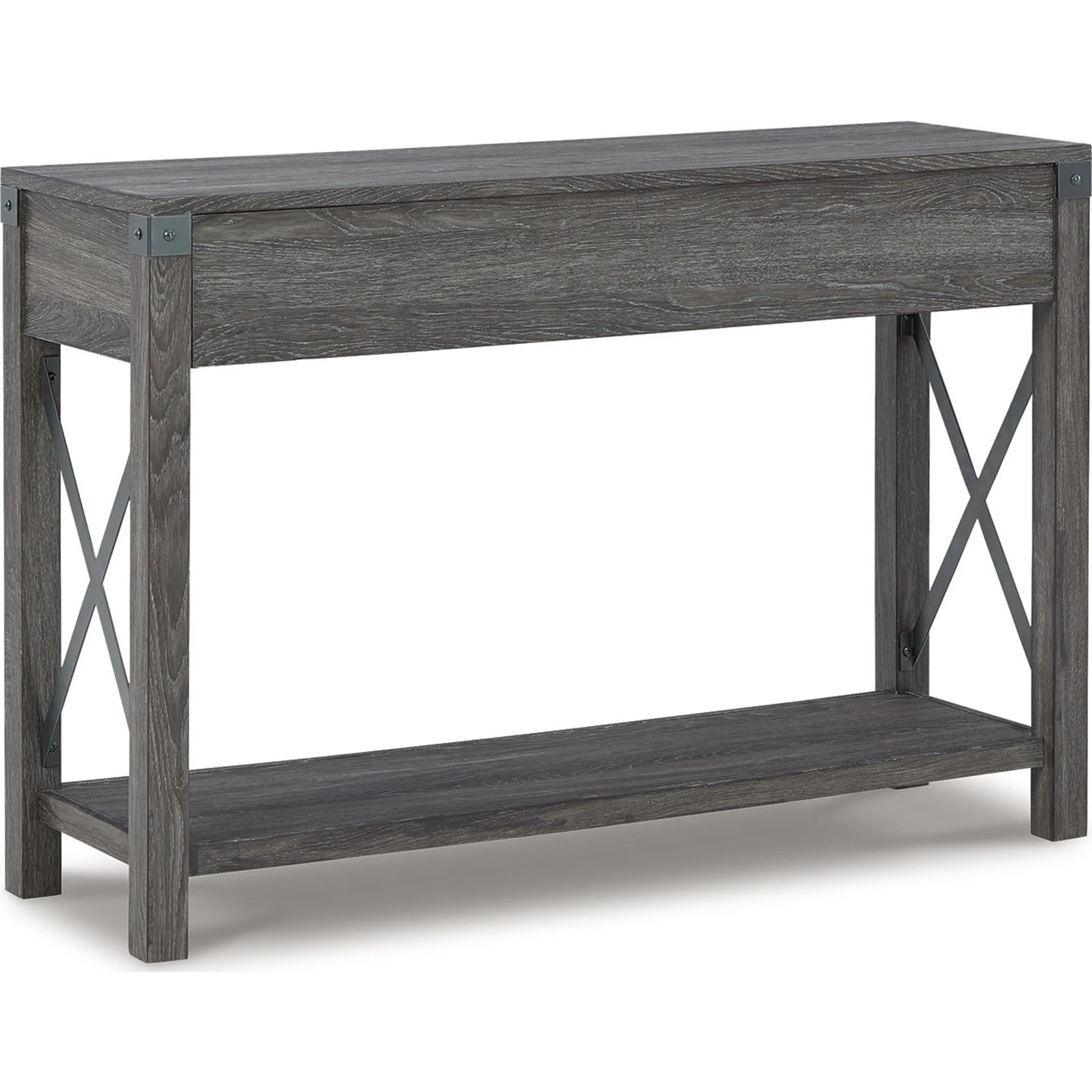 Freedan Sofa Table - Grayish Brown - Image 10