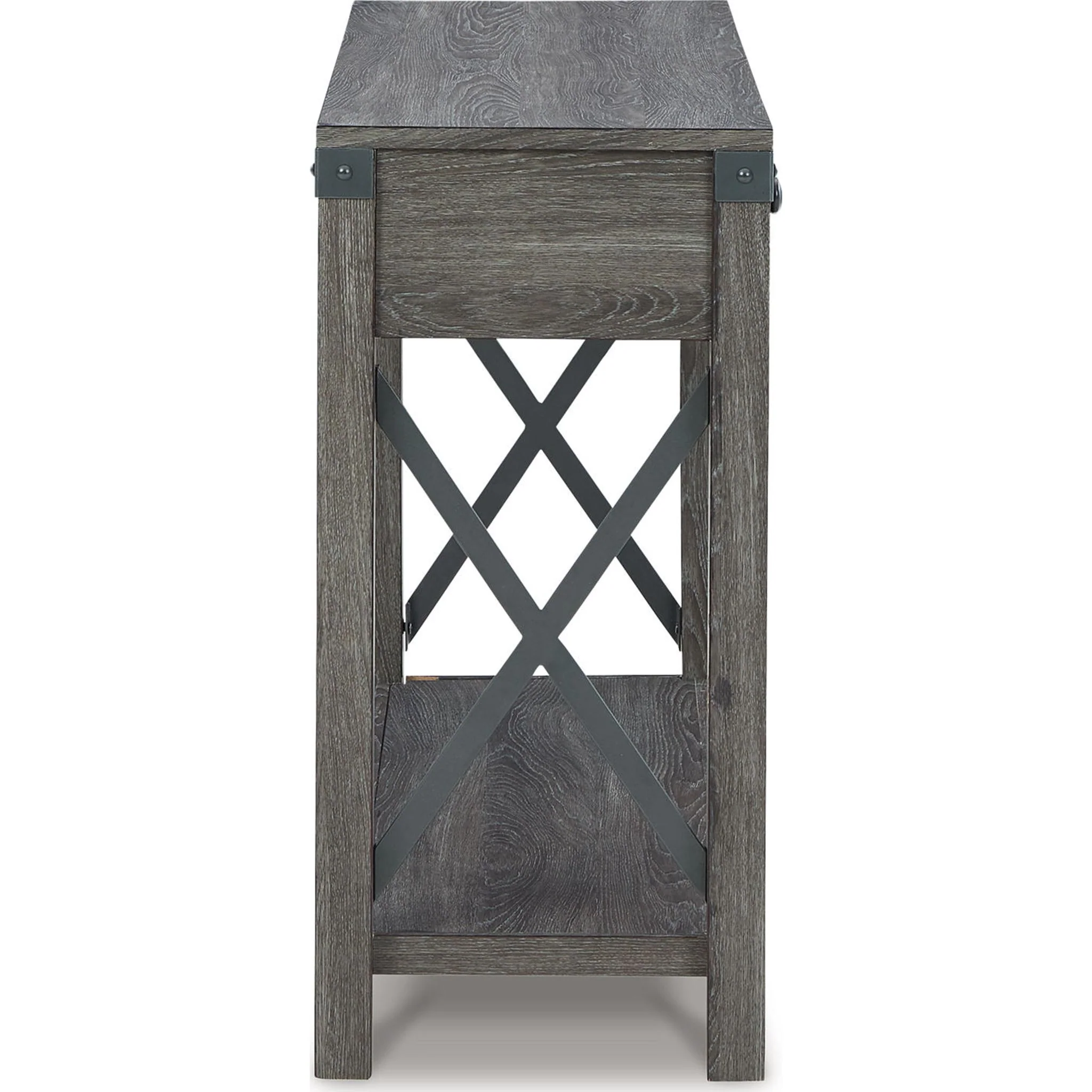 Freedan Sofa Table - Grayish Brown - Image 15