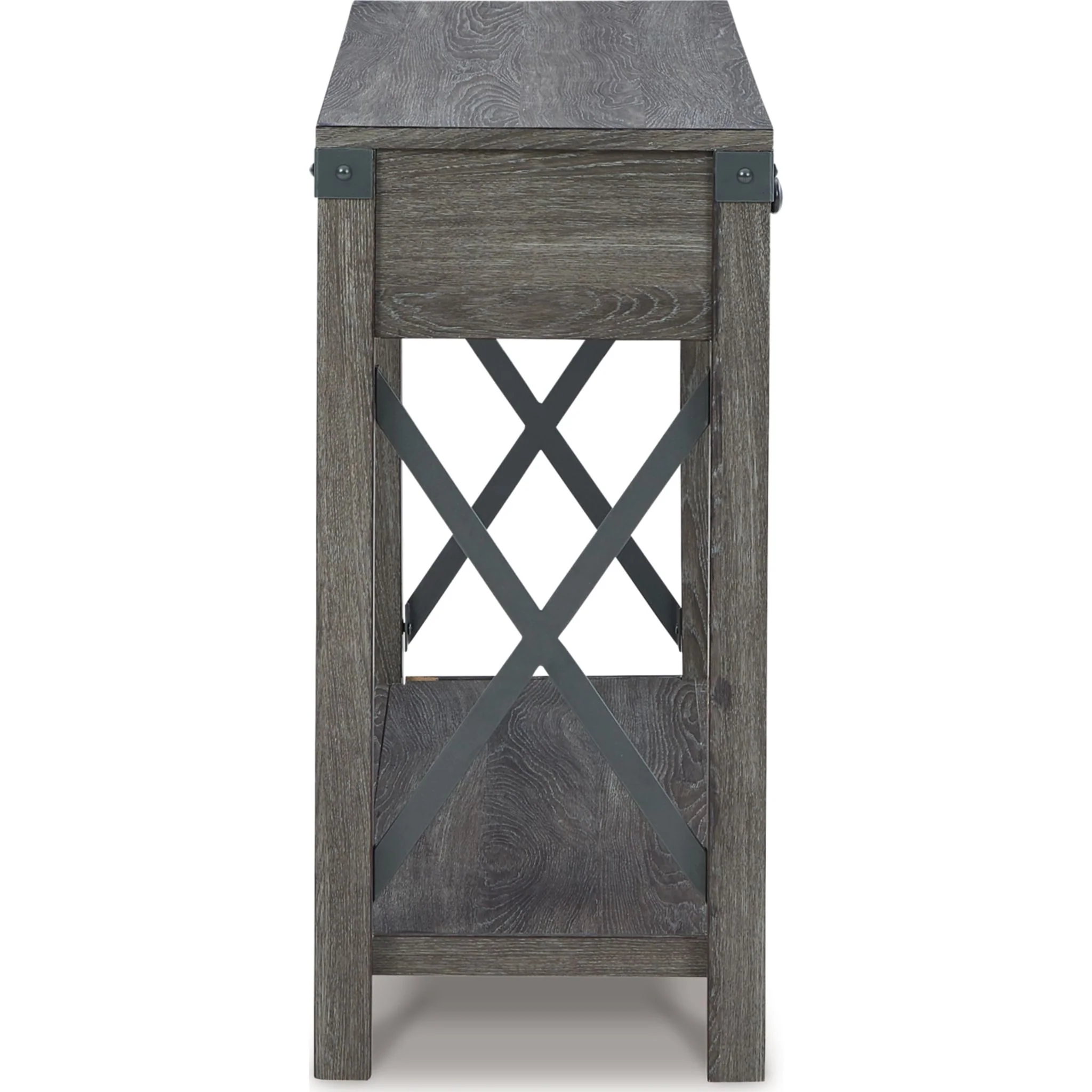 Freedan Sofa Table - Grayish Brown - Image 6