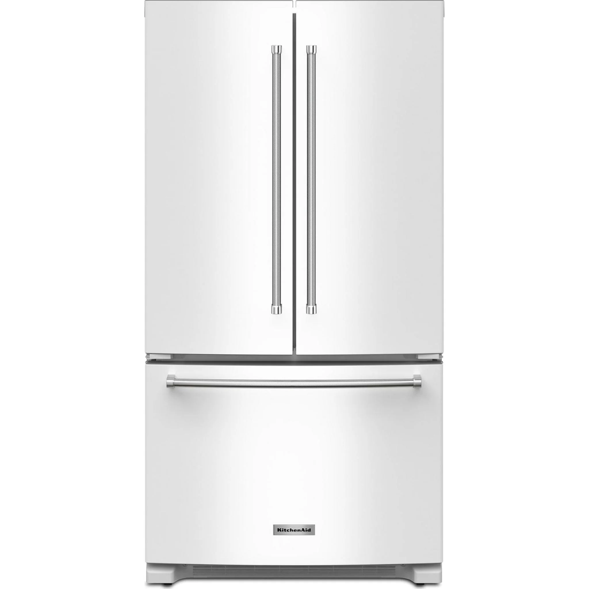 KitchenAid 20 cu. ft. 36-Inch Width Counter-Depth French Door Refrigerator with Interior Dispense -White (KRFC136RWH)