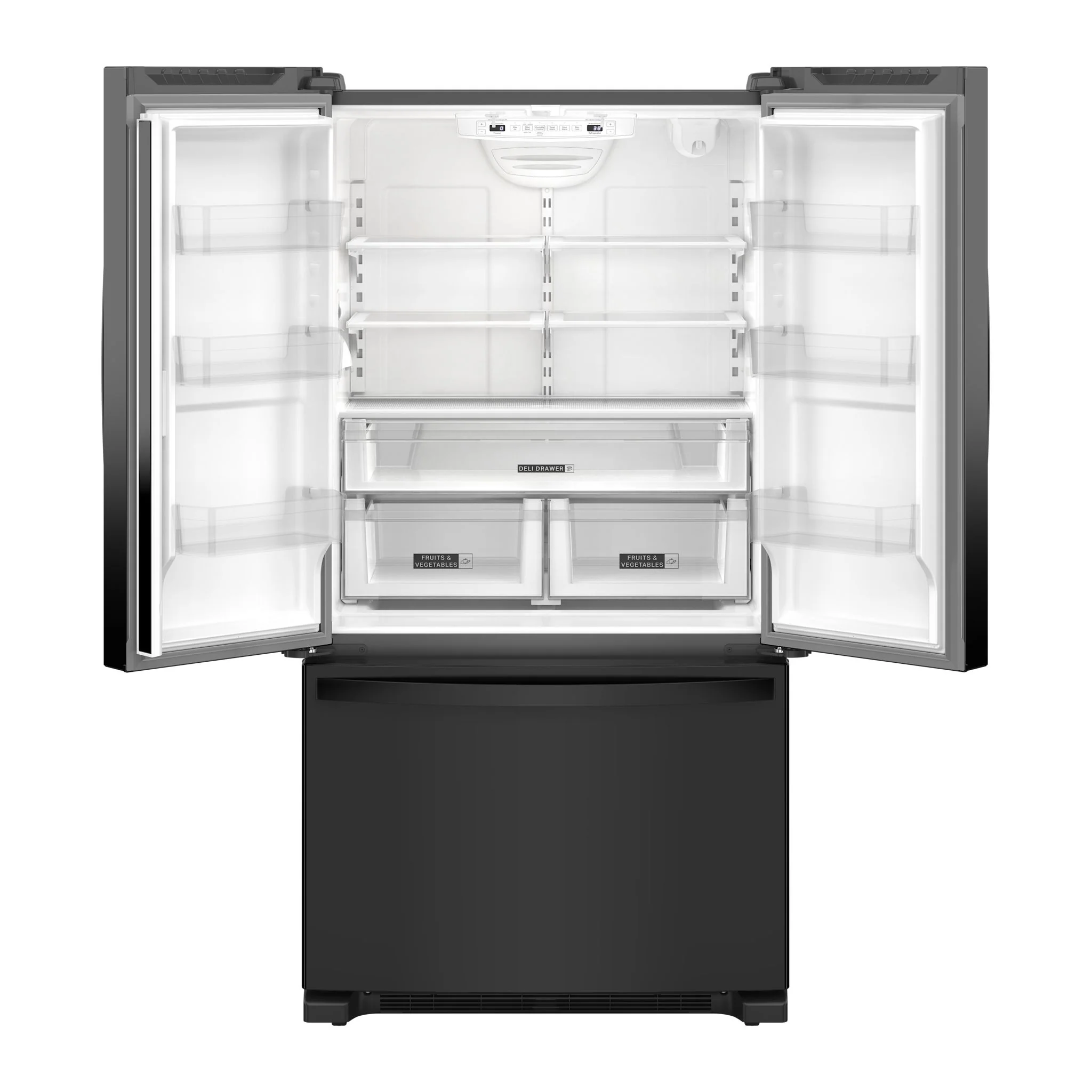 Whirlpool 36-Inch Wide Counter-Depth French Door Bottom Mount Refrigerator - 20 cu. ft. -Black (WRFC2036RB) - Image 7
