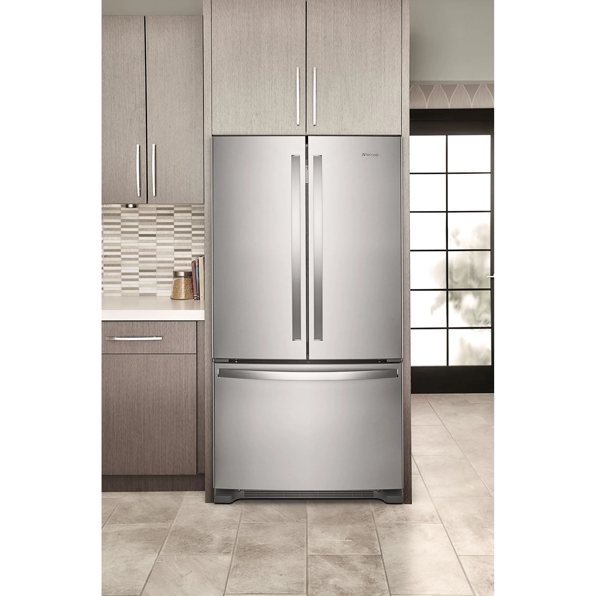 Whirlpool 36-Inch Wide Counter-Depth French Door Bottom Mount Refrigerator - 20 cu. ft. -Fingerprint Resistant Stainless Steel (WRFC2036RZ) - Image 4