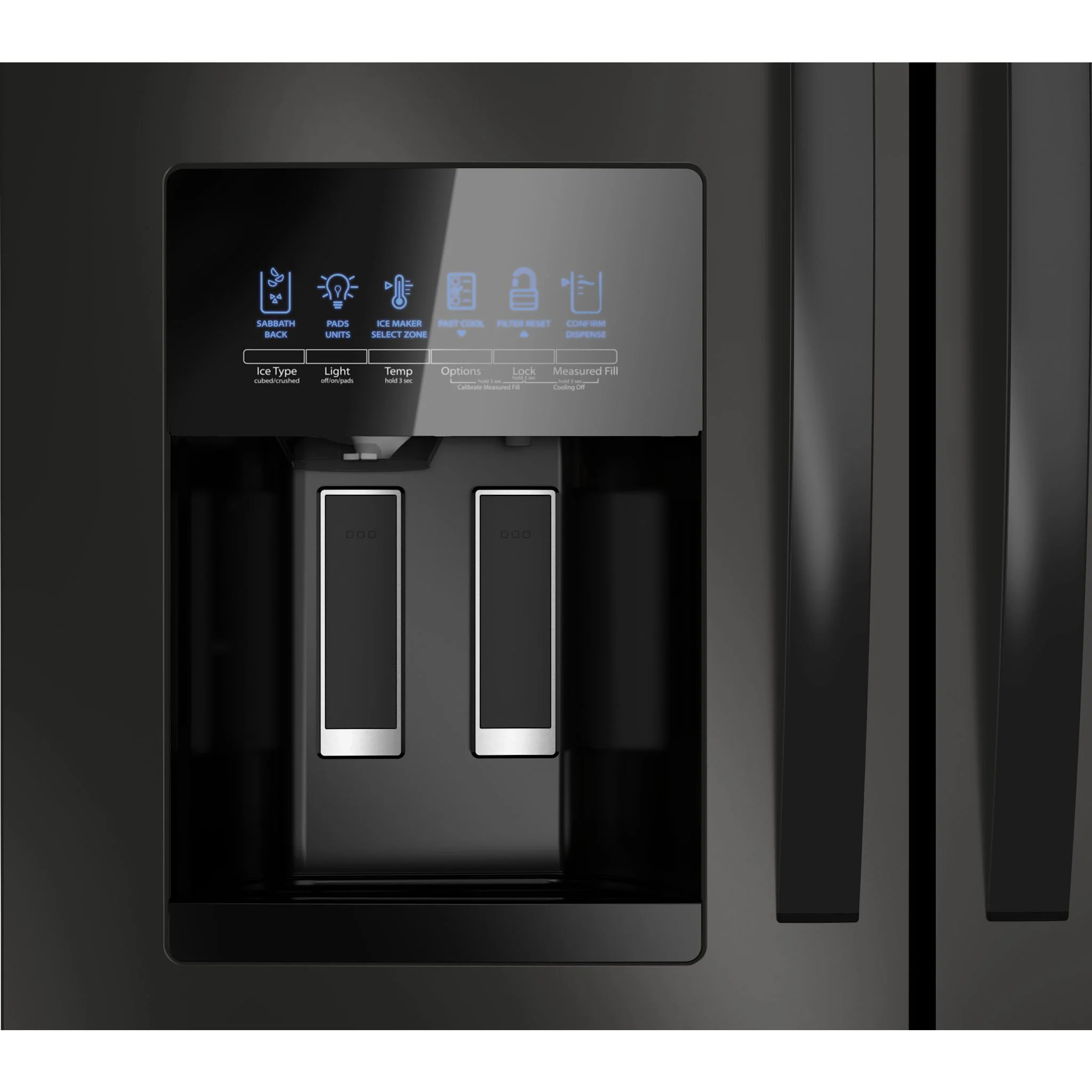 Whirlpool 36-Inch Wide French Door Bottom Mount Refrigerator - 25 cu. ft. -Black (WRMF3636RB) - Image 4