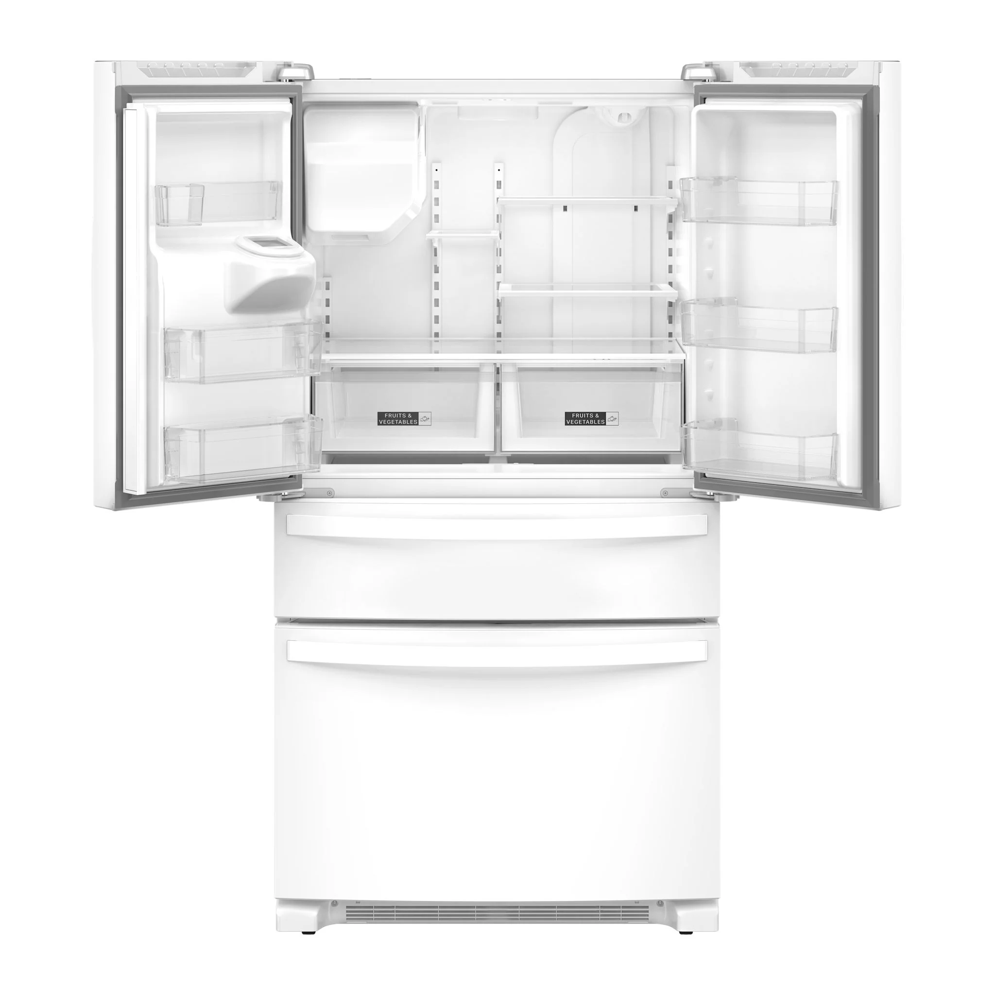 Whirlpool 36-Inch Wide French Door Bottom Mount Refrigerator - 25 cu. ft. -White (WRMF3636RW) - Image 3