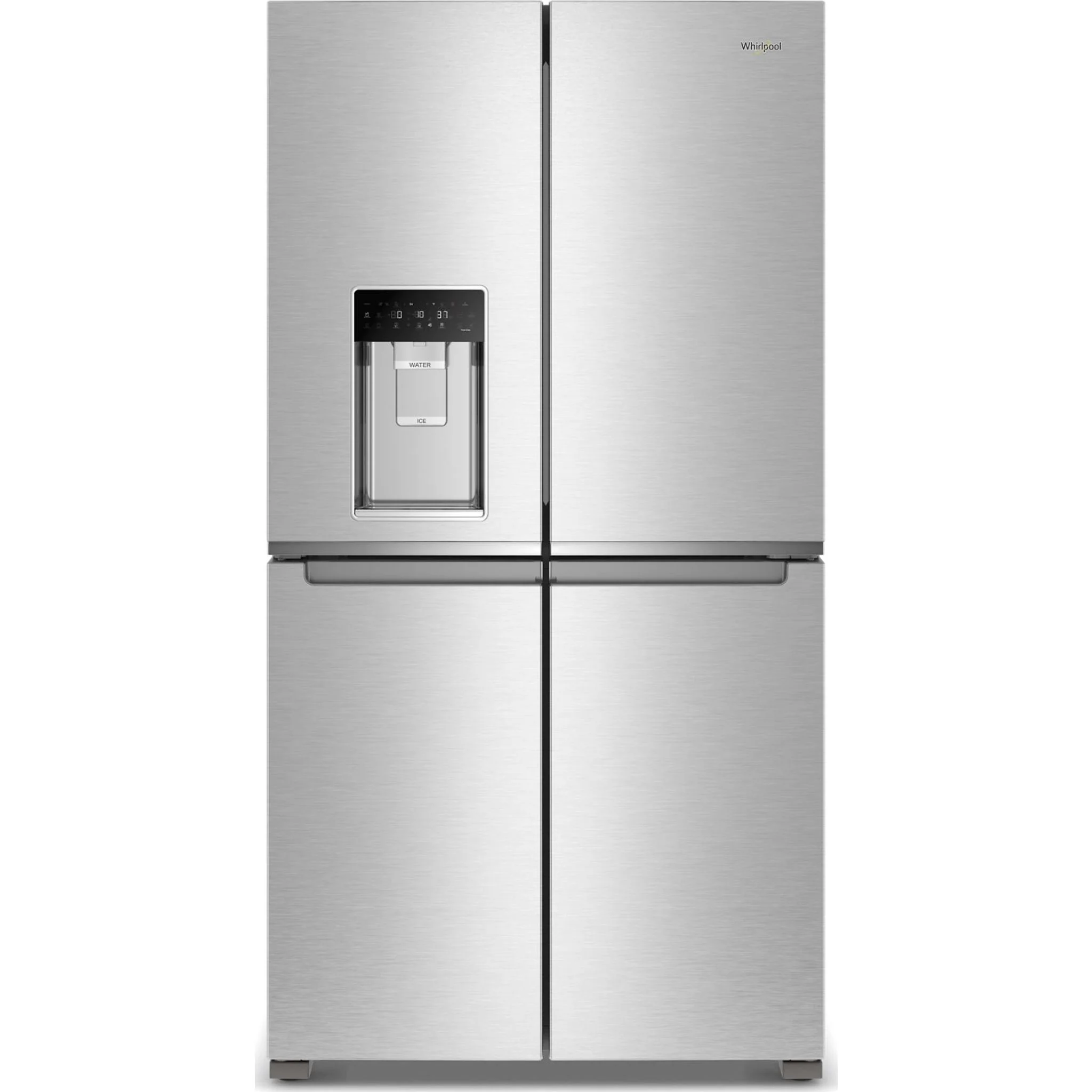 Whirlpool 36-Inch Counter Depth 4 Door Refrigerator with Ice Maker in Door -Fingerprint Resistant Stainless Steel (WRQC7836RZ)