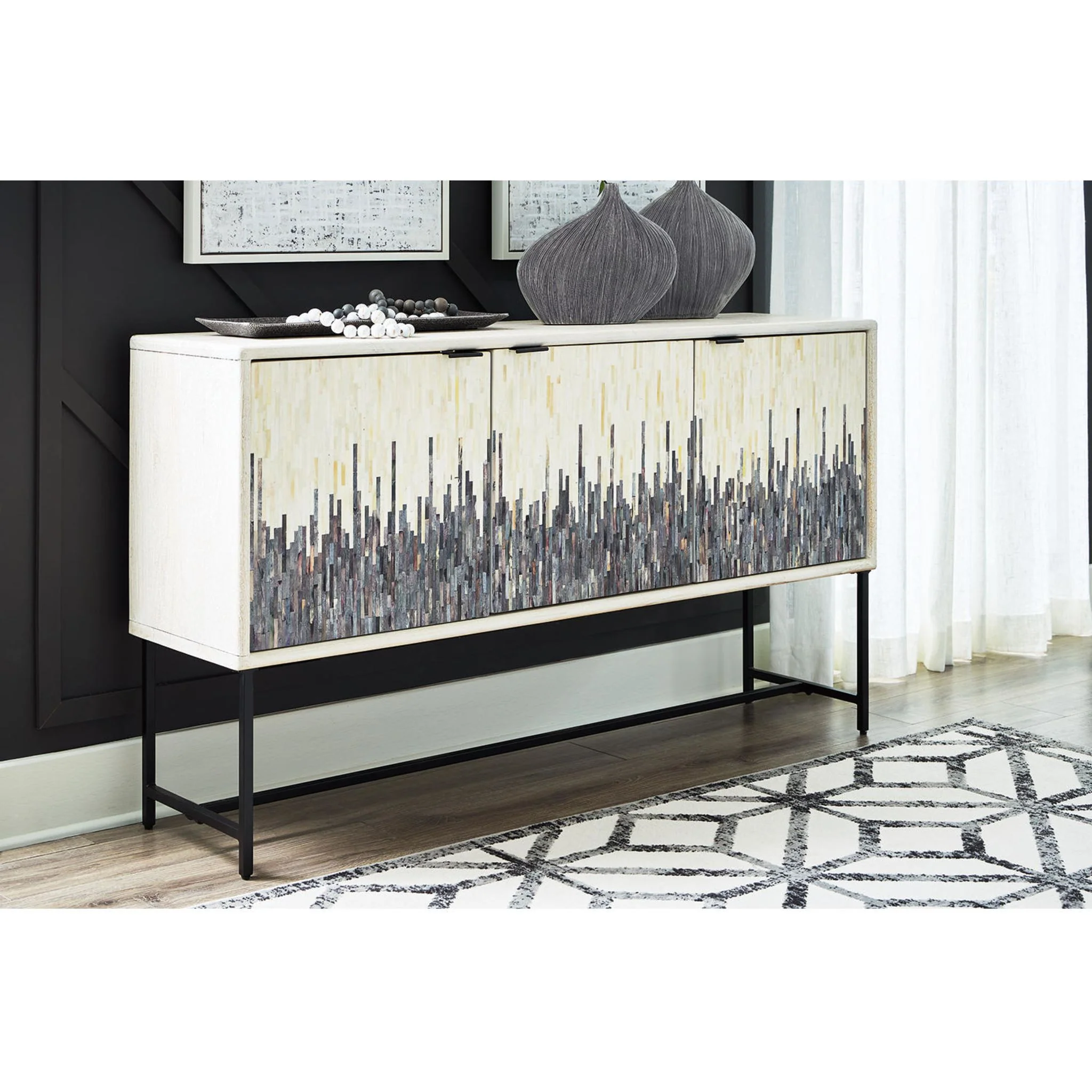 Freyton Accent Cabinet - White/Gray - Image 2