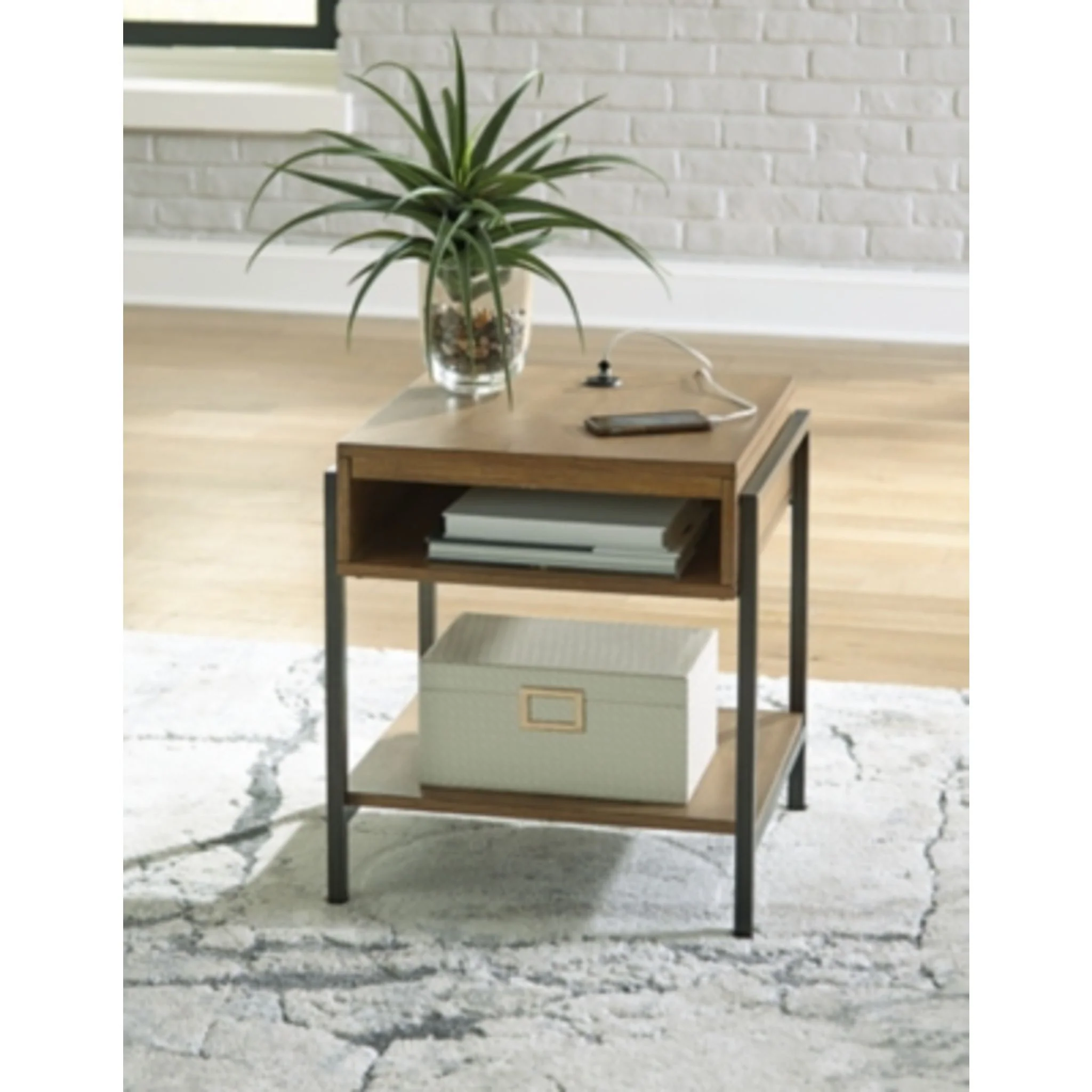 Fridley End Table - Brown/Black - Image 2