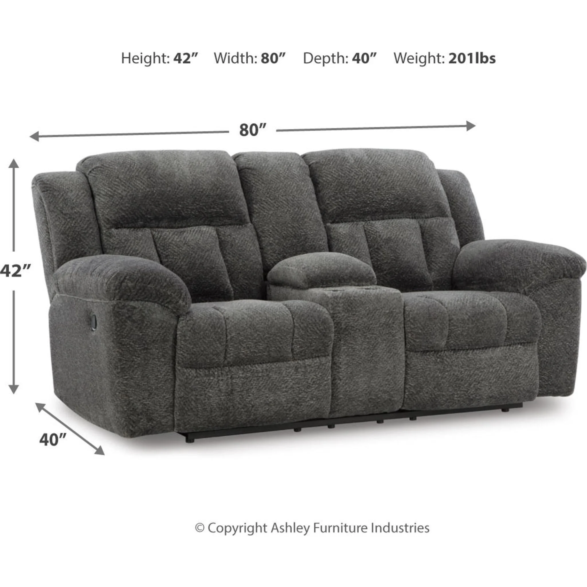 Frohn Reclining Loveseat with Console - Image 3