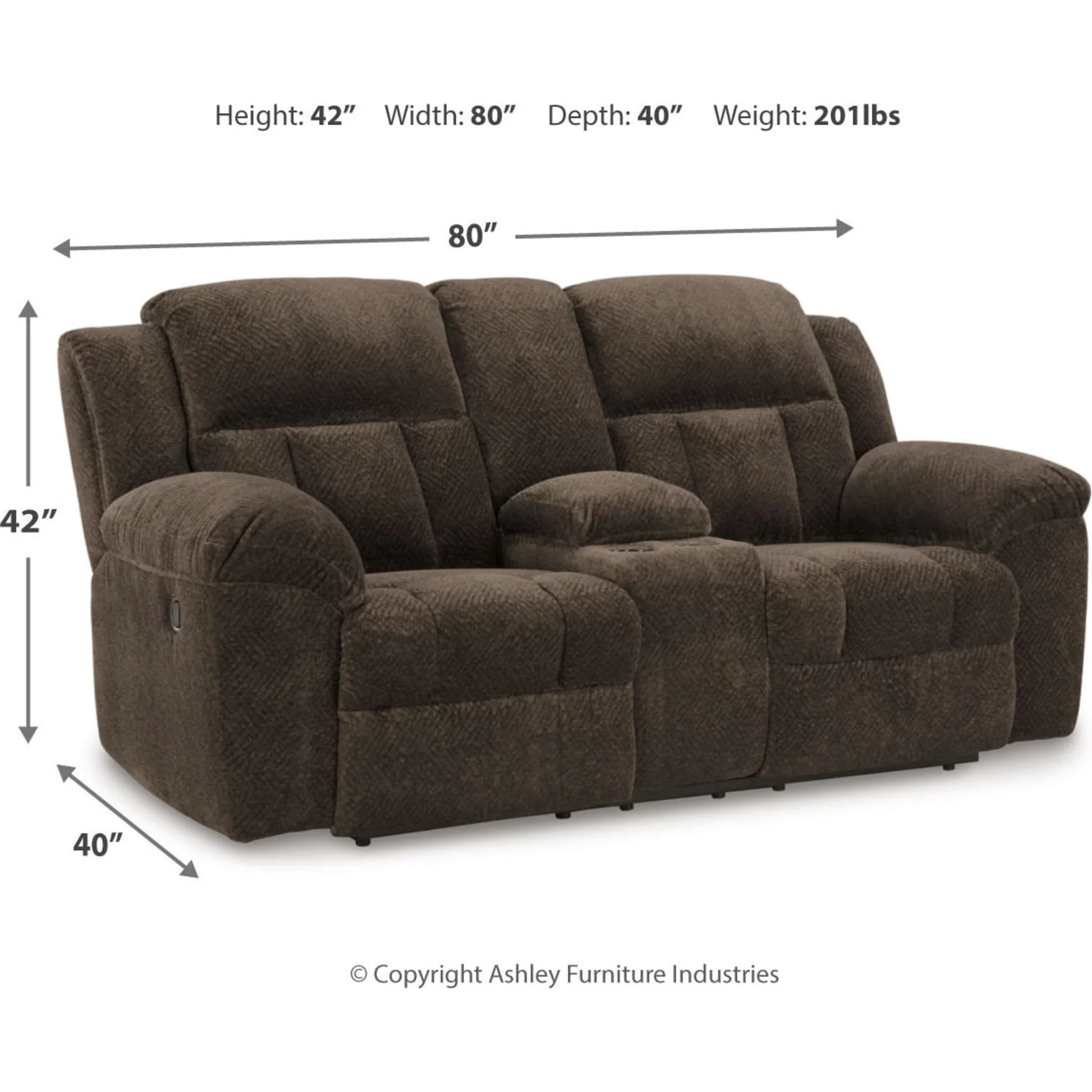 Frohn Reclining Loveseat with Console - Image 38