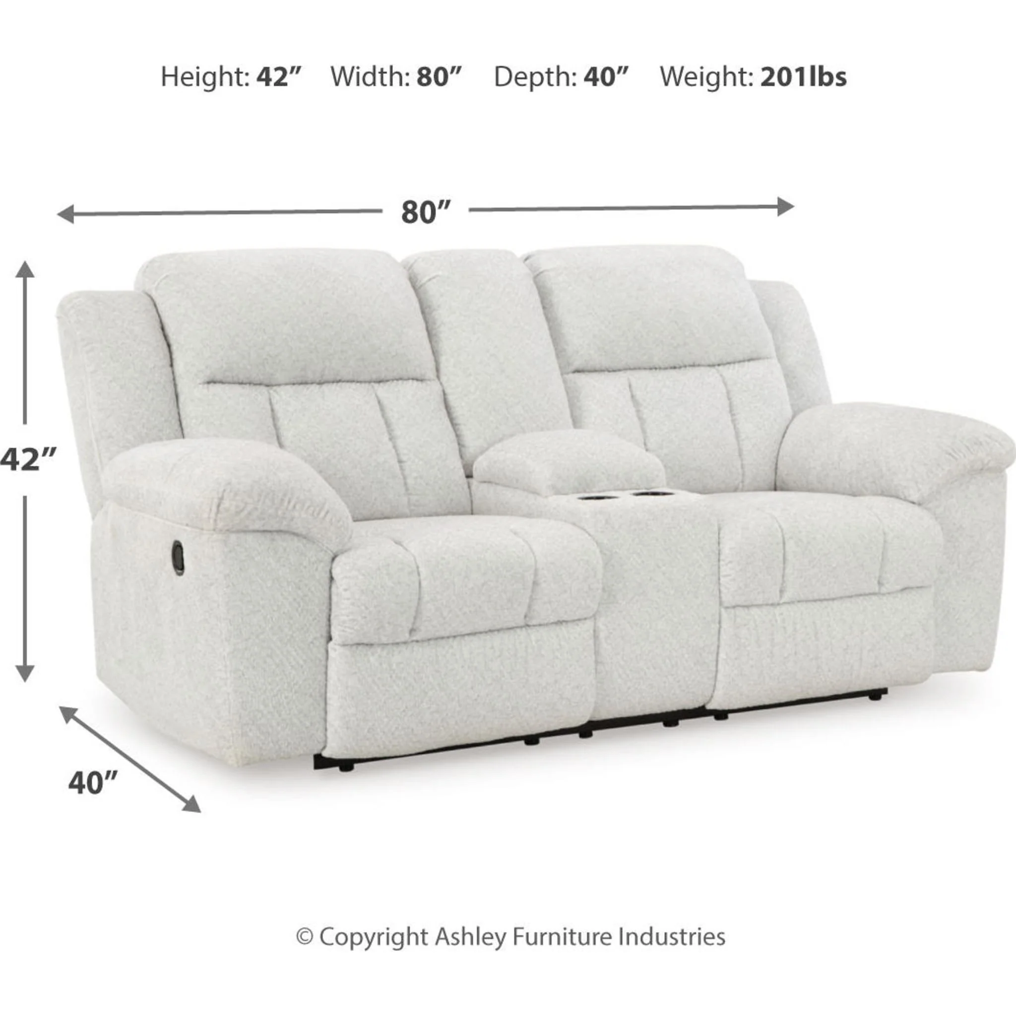Frohn Reclining Loveseat with Console - Image 50