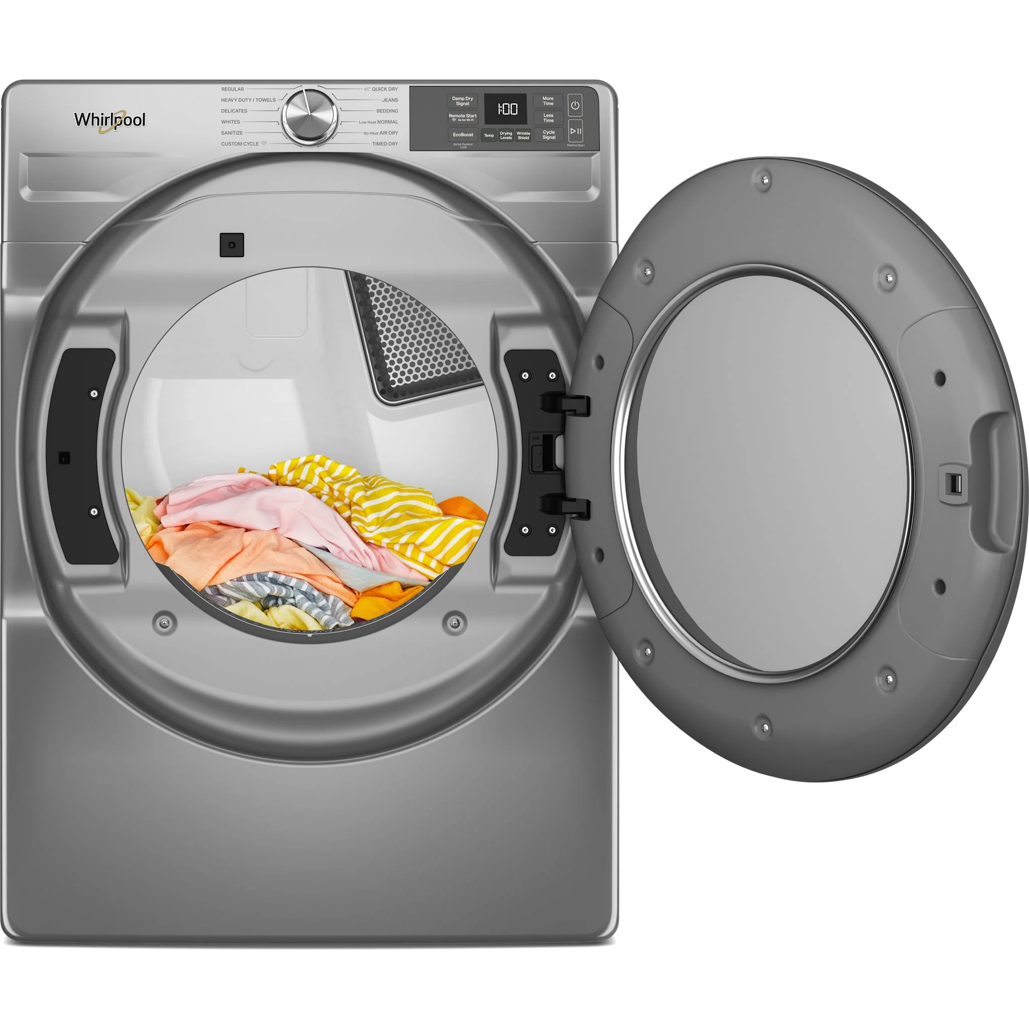 Whirlpool 7.4 cu. ft. Smart Front Load ENERGY STAR Certified Gas Dryer with Wrinkle ShieldOption -Radiant Silver (WGD5720RR) - Image 6