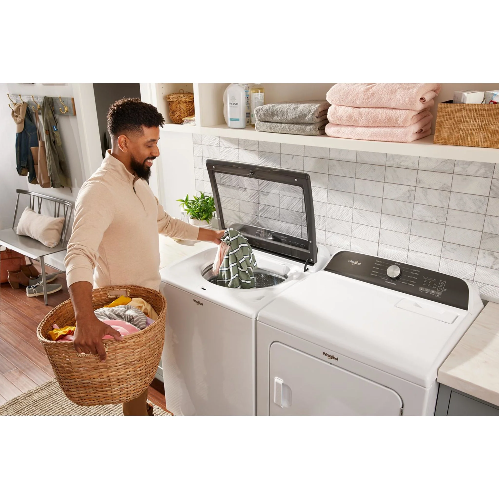 Whirlpool 7.0 Cu. Ft. Top Load Gas Dryer with Moisture Sensor -White (WGD6150PW) - Image 17