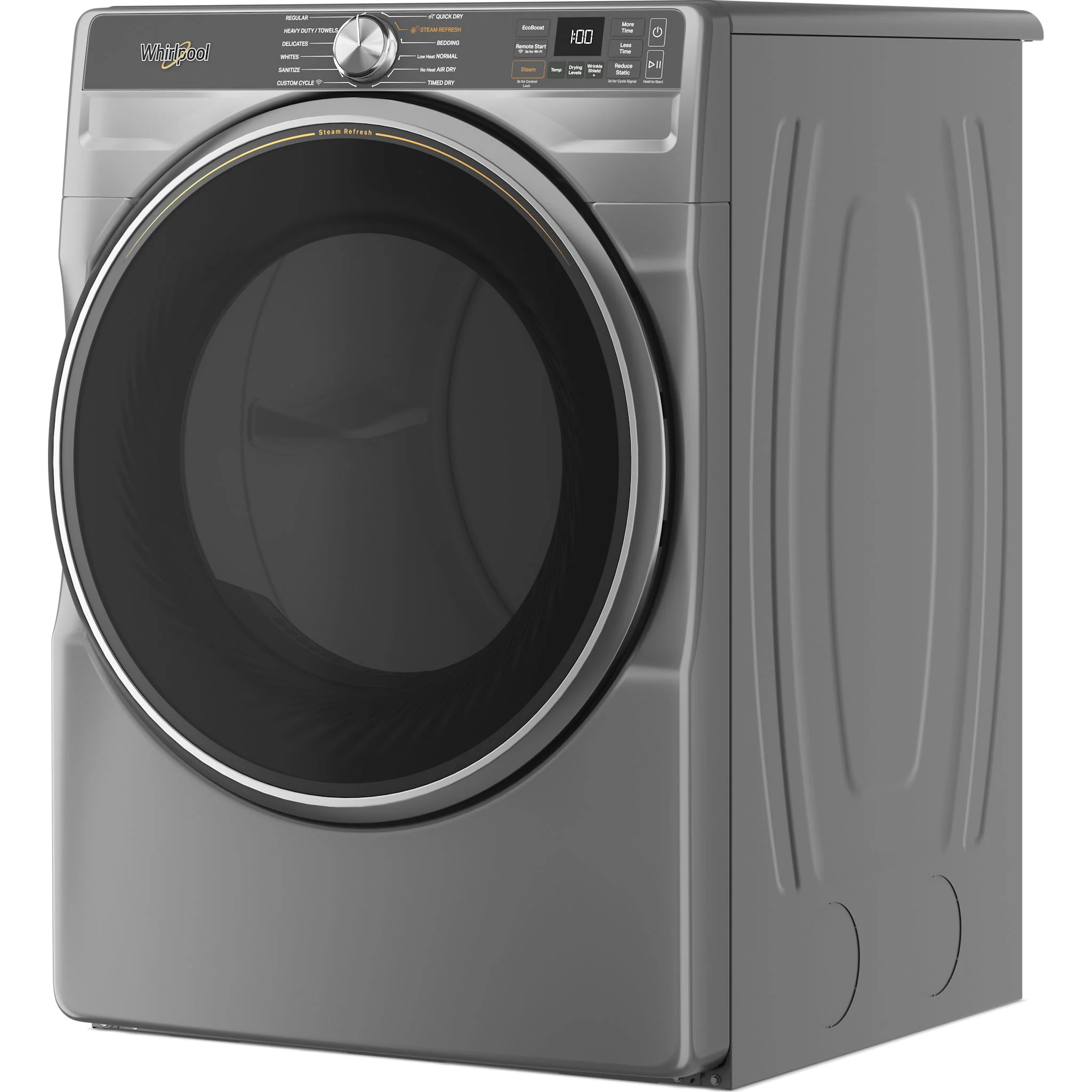 Whirlpool 7.4 cu. ft. Smart Front Load ENERGY STAR Certified Gas Dryer with Steam Capabilities -Radiant Silver (WGD6720RR) - Image 4