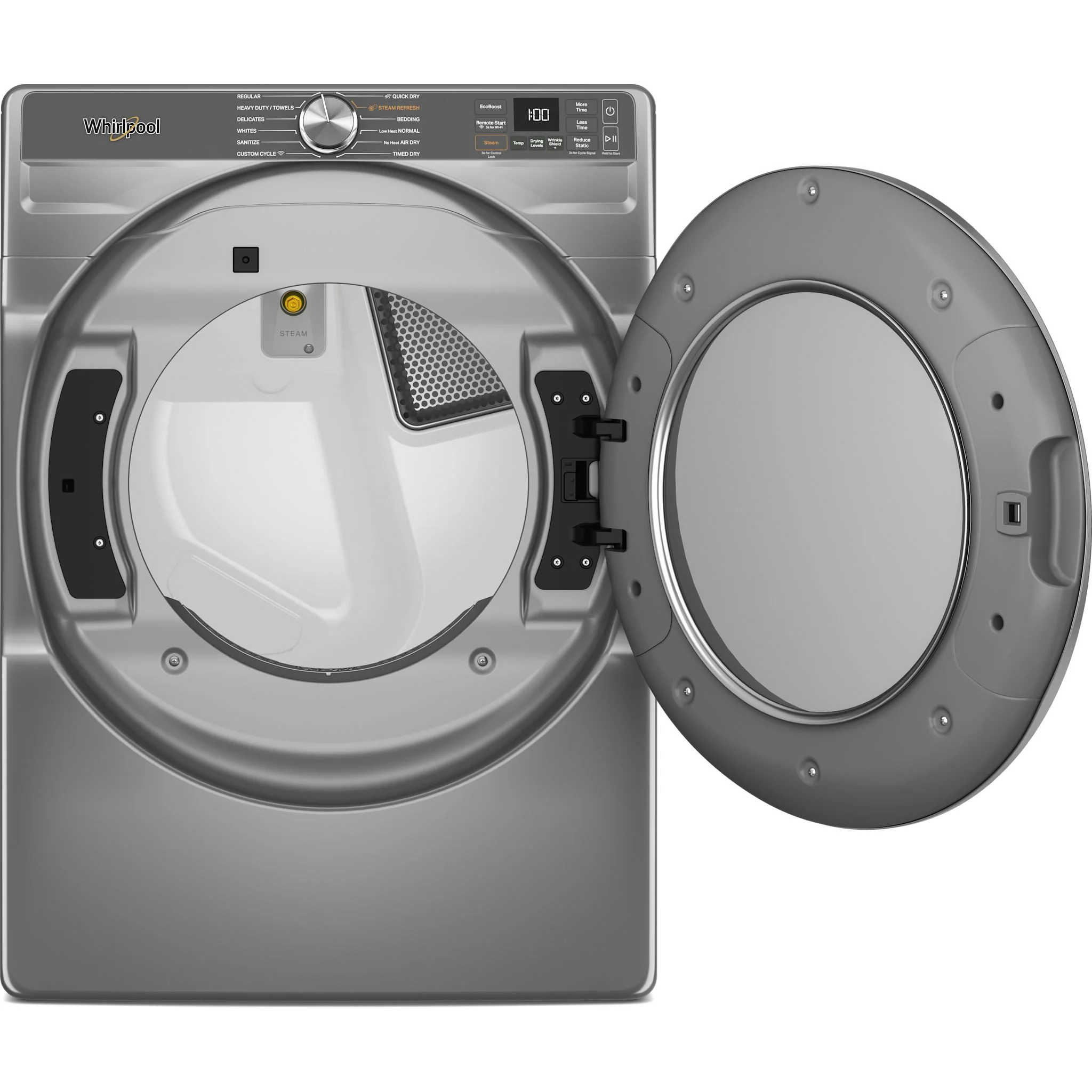 Whirlpool 7.4 cu. ft. Smart Front Load ENERGY STAR Certified Gas Dryer with Steam Capabilities -Radiant Silver (WGD6720RR) - Image 5