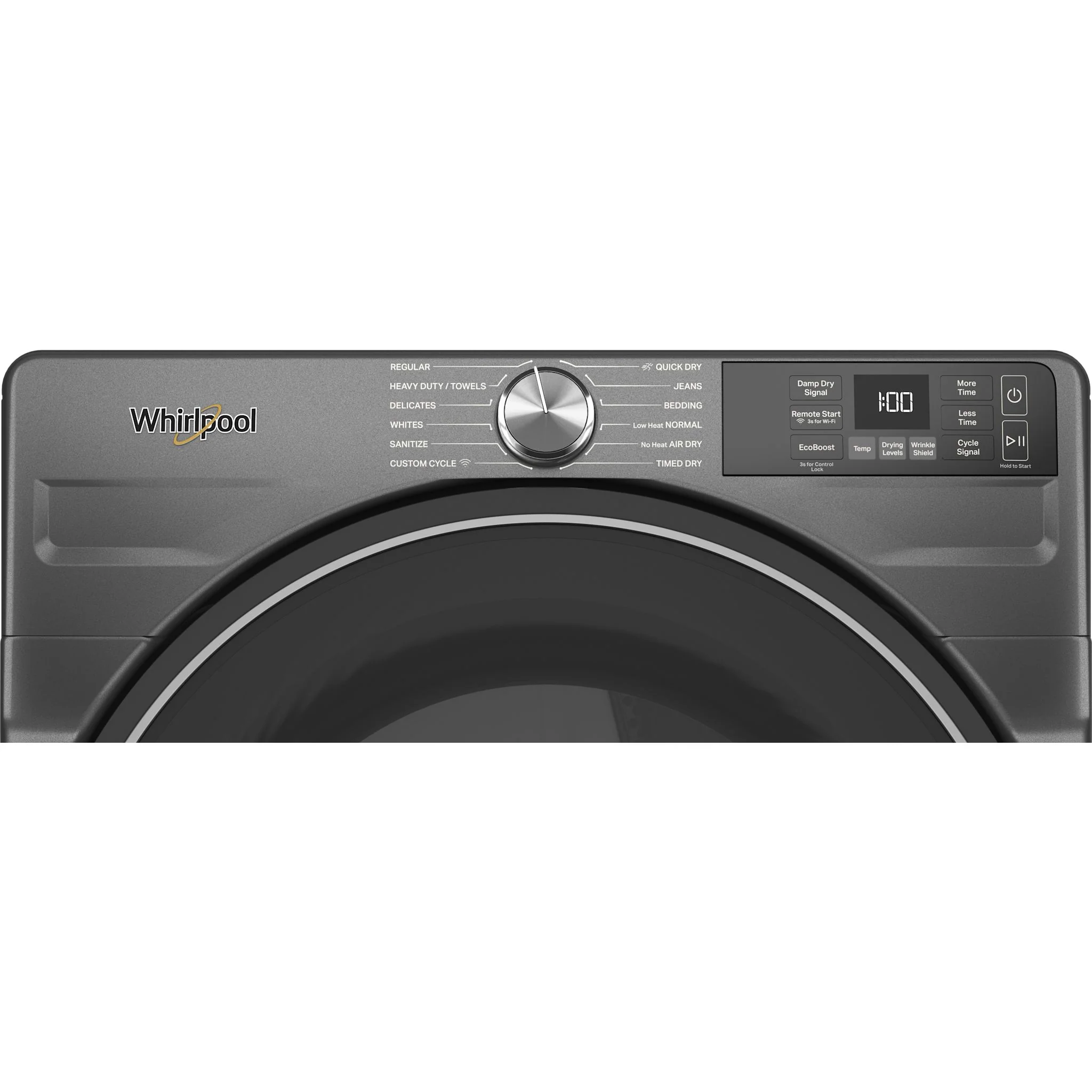 Whirlpool 7.4 cu. ft. Smart Front Load ENERGY STAR Electric Dryer with Wrinkle ShieldOption -Volcano Black (YWED5720RU) - Image 5