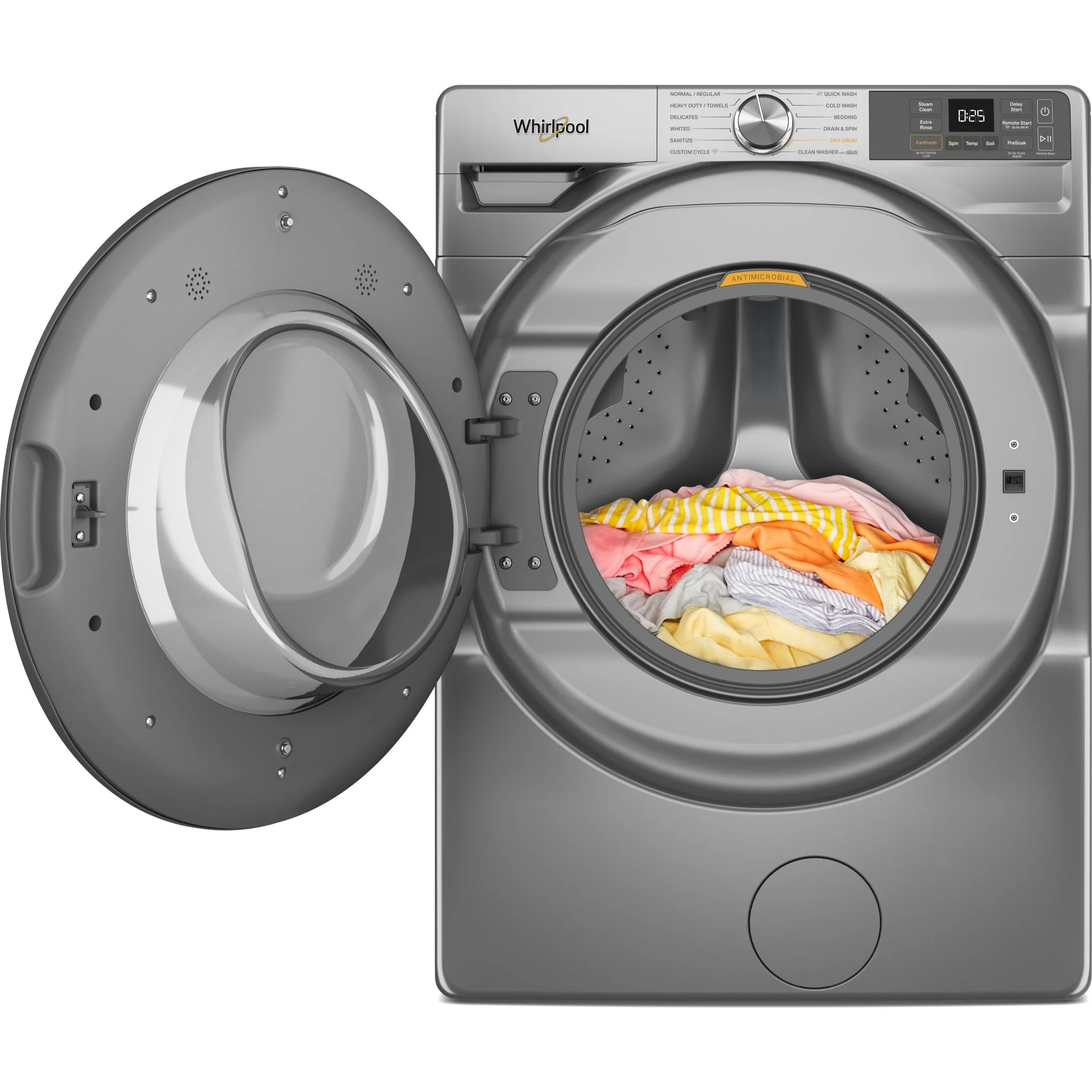 Whirlpool 5.2 cu. ft. Smart Front Load ENERGY STAR Certified Washer with FreshFlowVent System -Radiant Silver (WFW5720RR) - Image 4