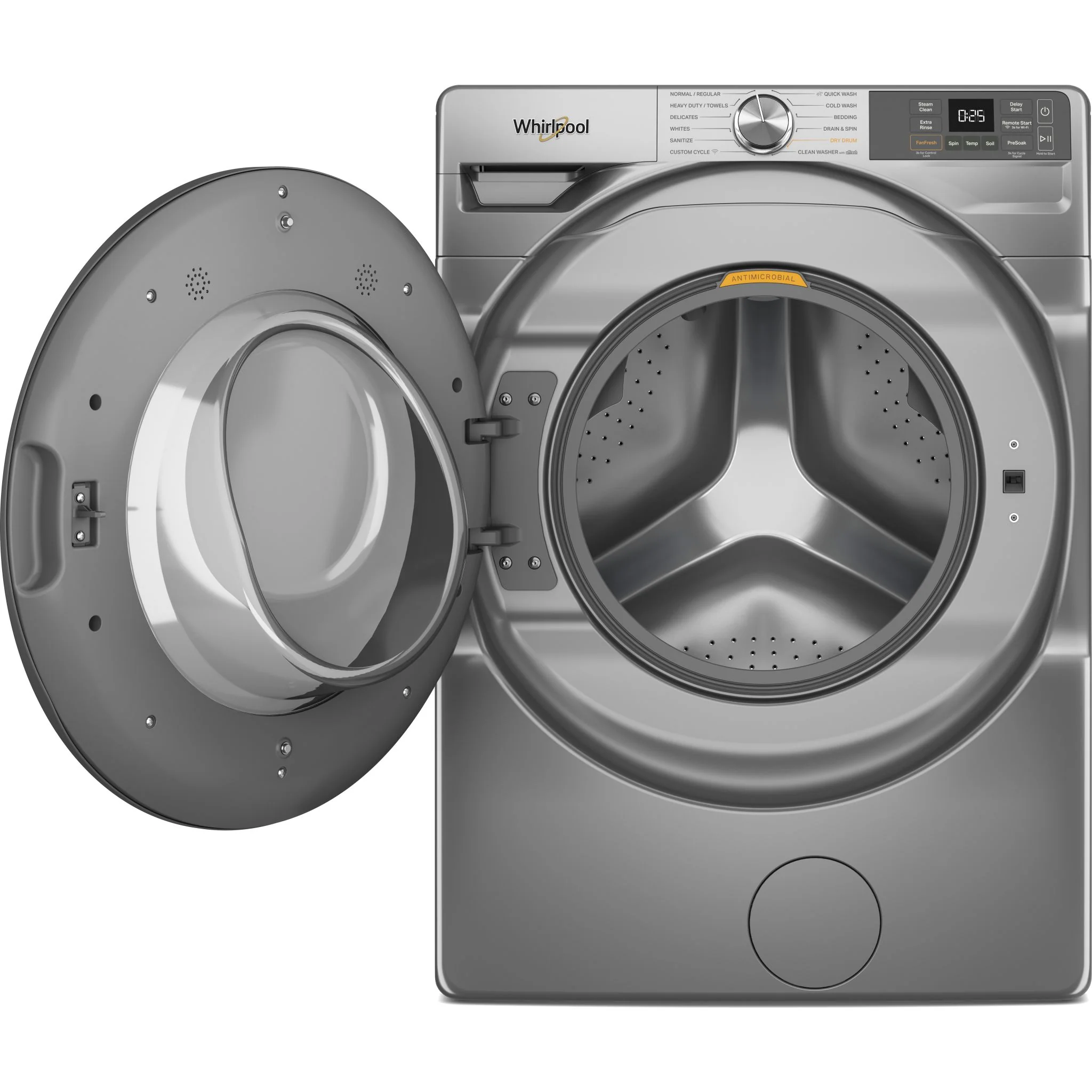 Whirlpool 5.2 cu. ft. Smart Front Load ENERGY STAR Certified Washer with FreshFlowVent System -Radiant Silver (WFW5720RR) - Image 5