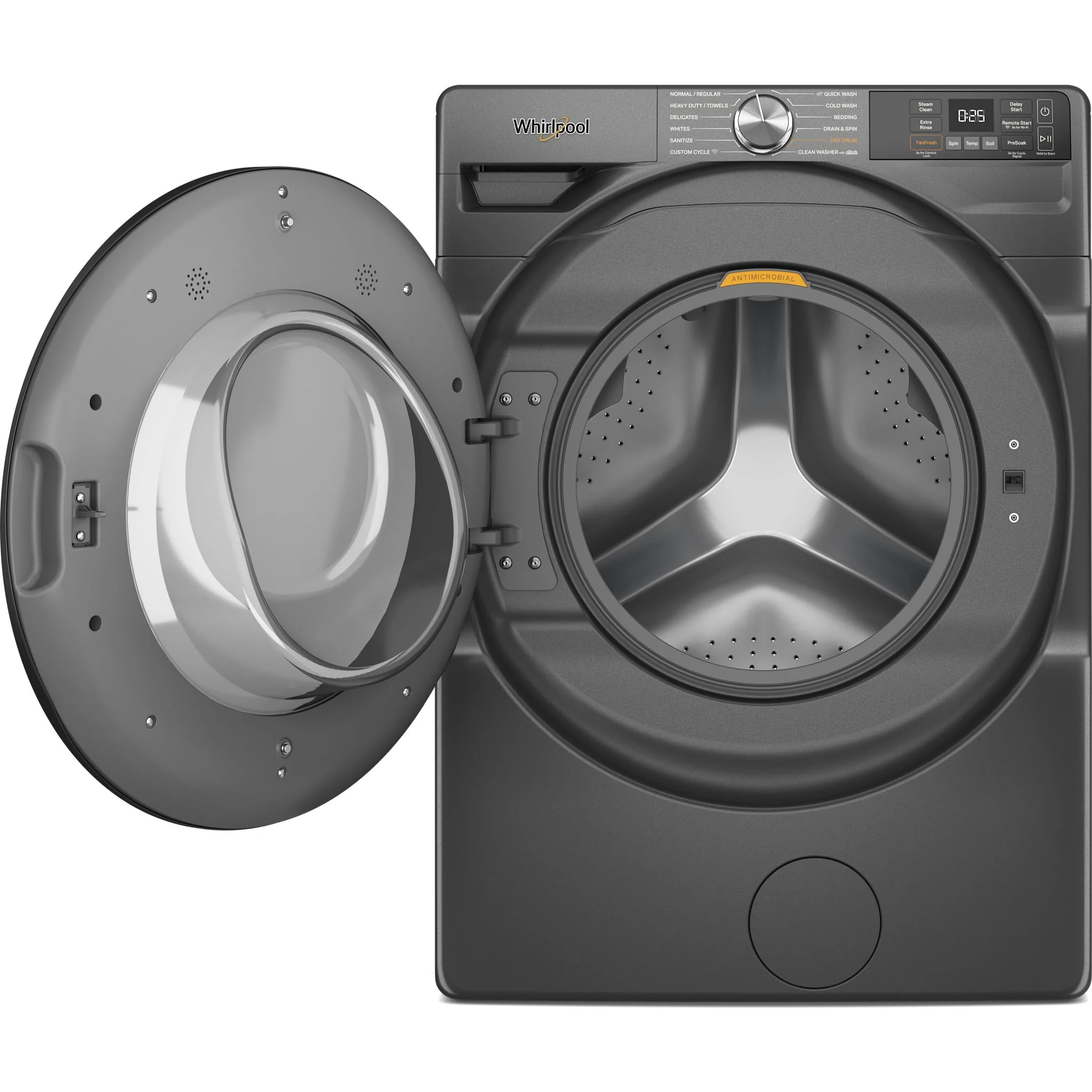 Whirlpool 5.2 cu. ft. Smart Front Load ENERGY STAR Certified Washer with FreshFlowVent System -Volcano Black (WFW5720RU) - Image 5