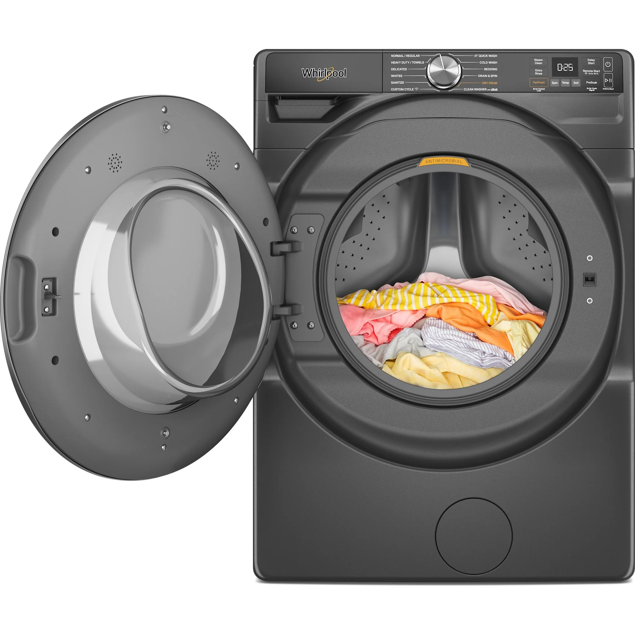 Whirlpool 5.8 cu. ft. Smart Front Load ENERGY STAR Certified Washer with FreshFlowVent System and AI Intelligent Wash -Volcano Black (WFW6720RU) - Image 6