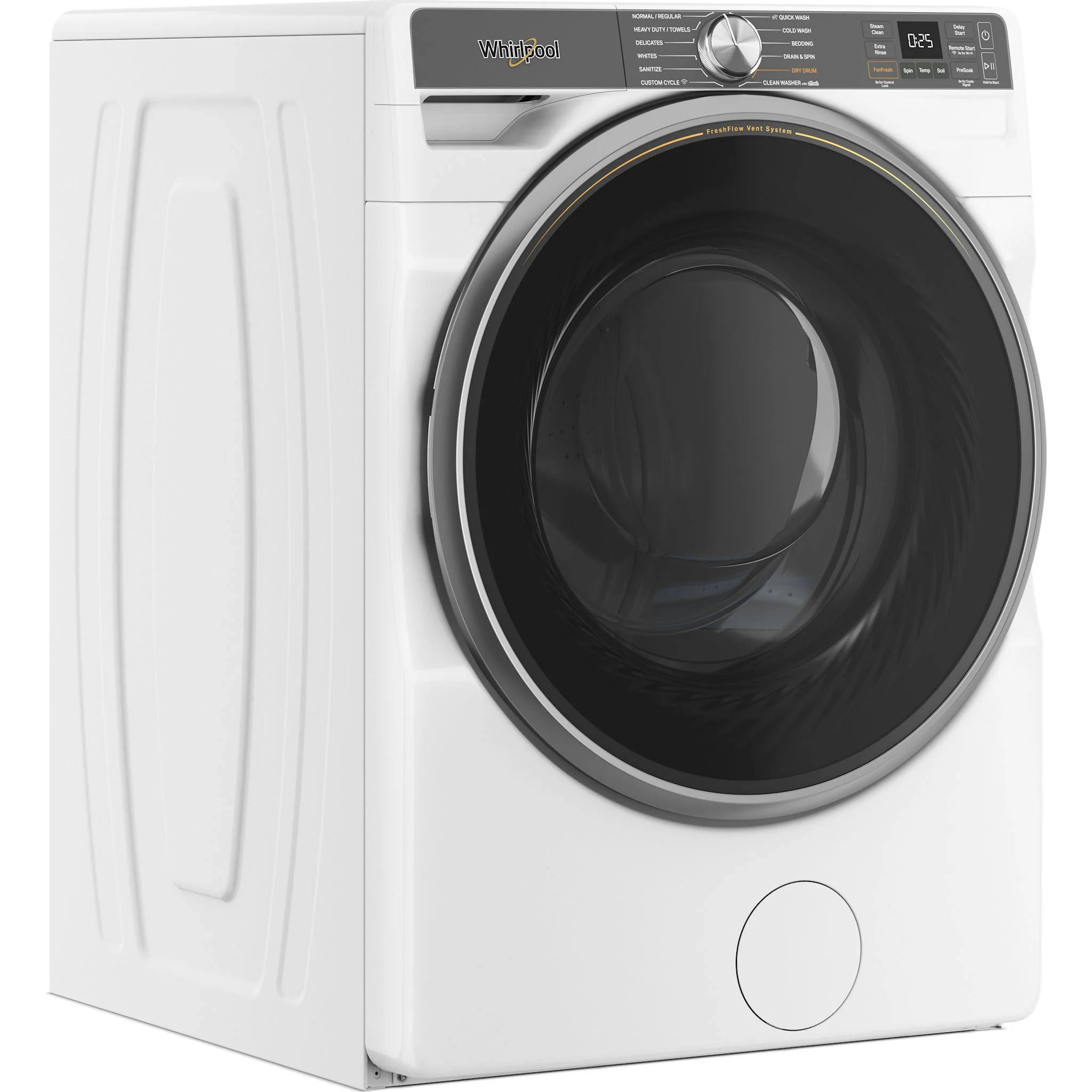 Whirlpool 5.8 cu. ft. Smart Front Load ENERGY STAR Certified Washer with FreshFlowVent System and AI Intelligent Wash -White (WFW6720RW) - Image 2