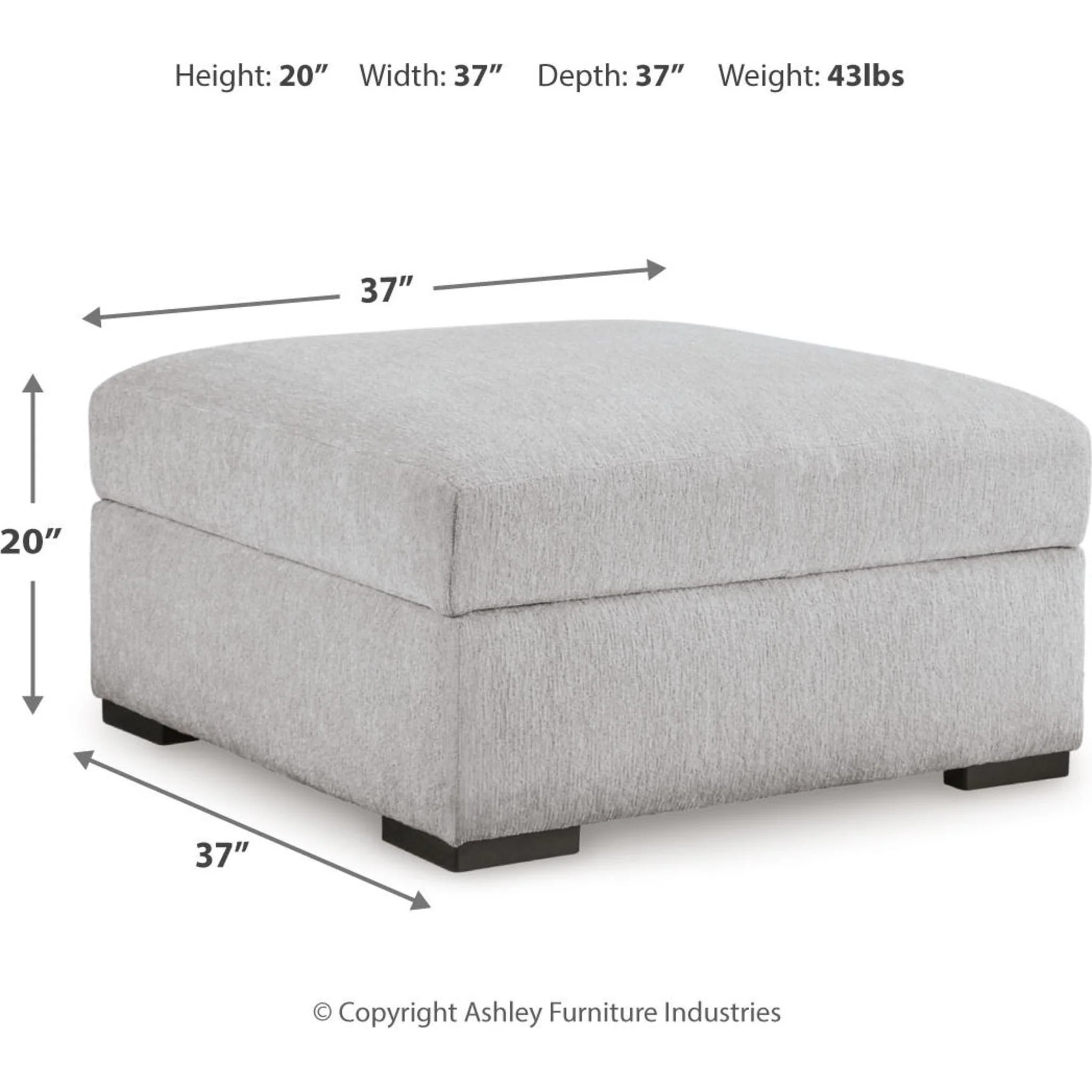 Gabyleigh Ottoman - Nickel - Image 3