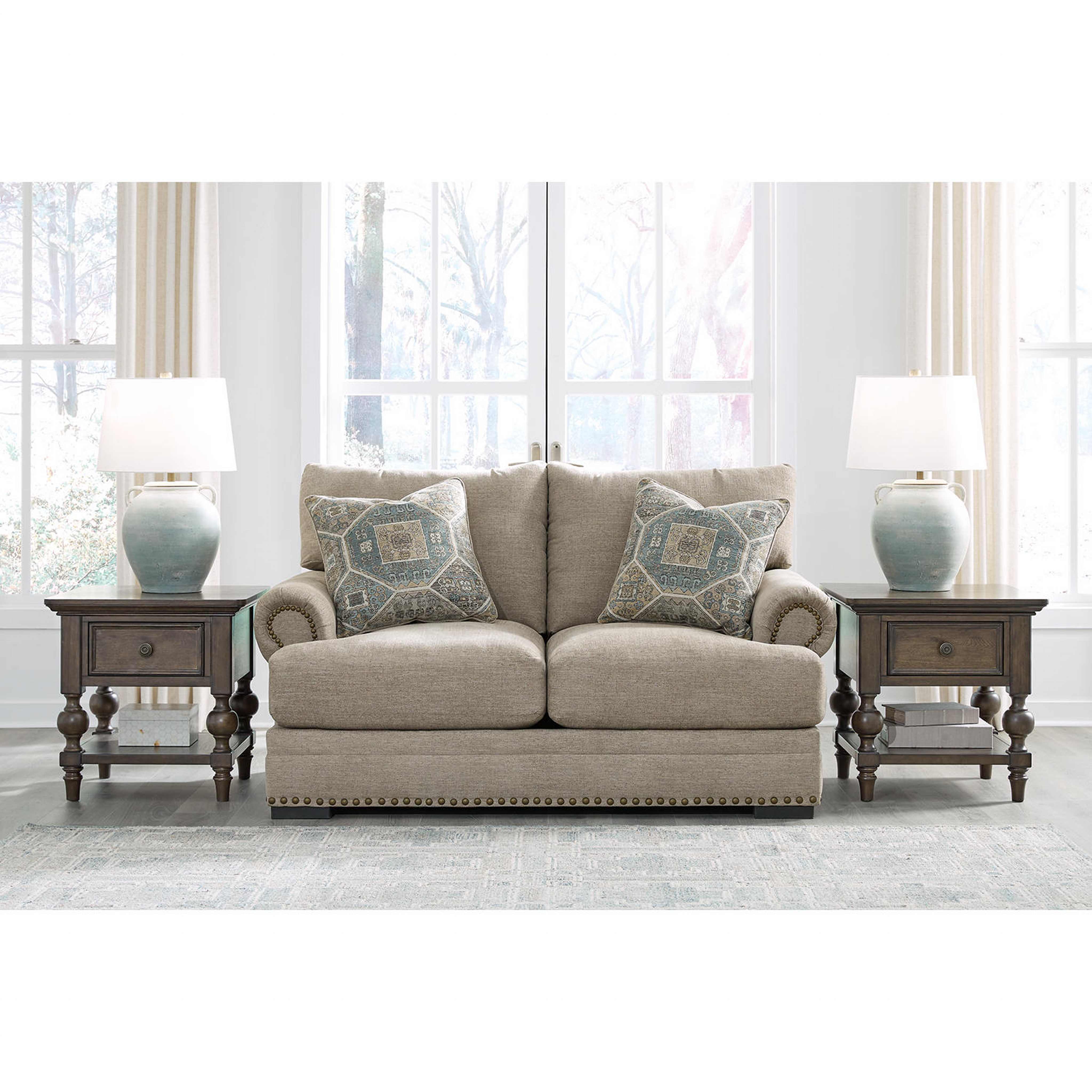 Galemore Loveseat - Quarry - Image 9