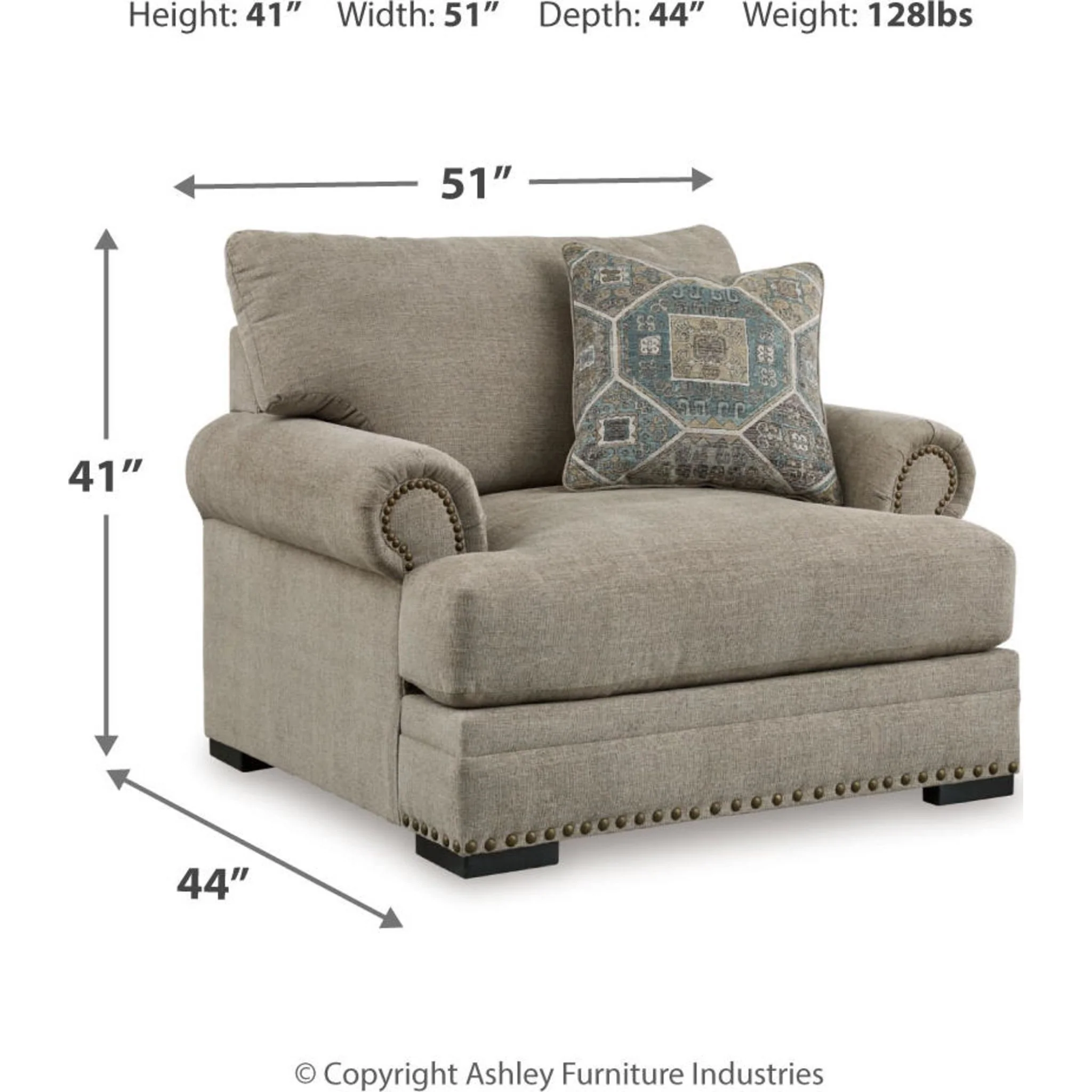Galemore Oversized Chair - Quarry - Image 4