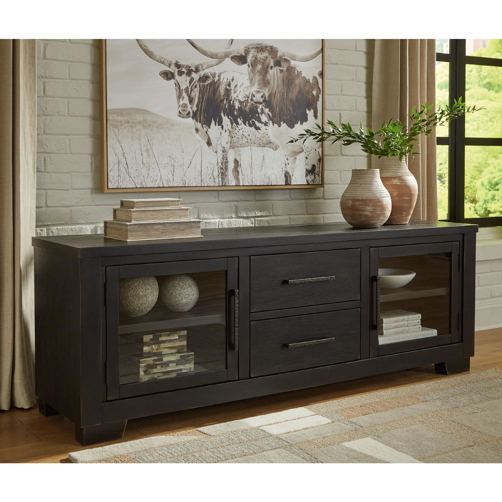 Galliden TV Stand - Black - Image 2