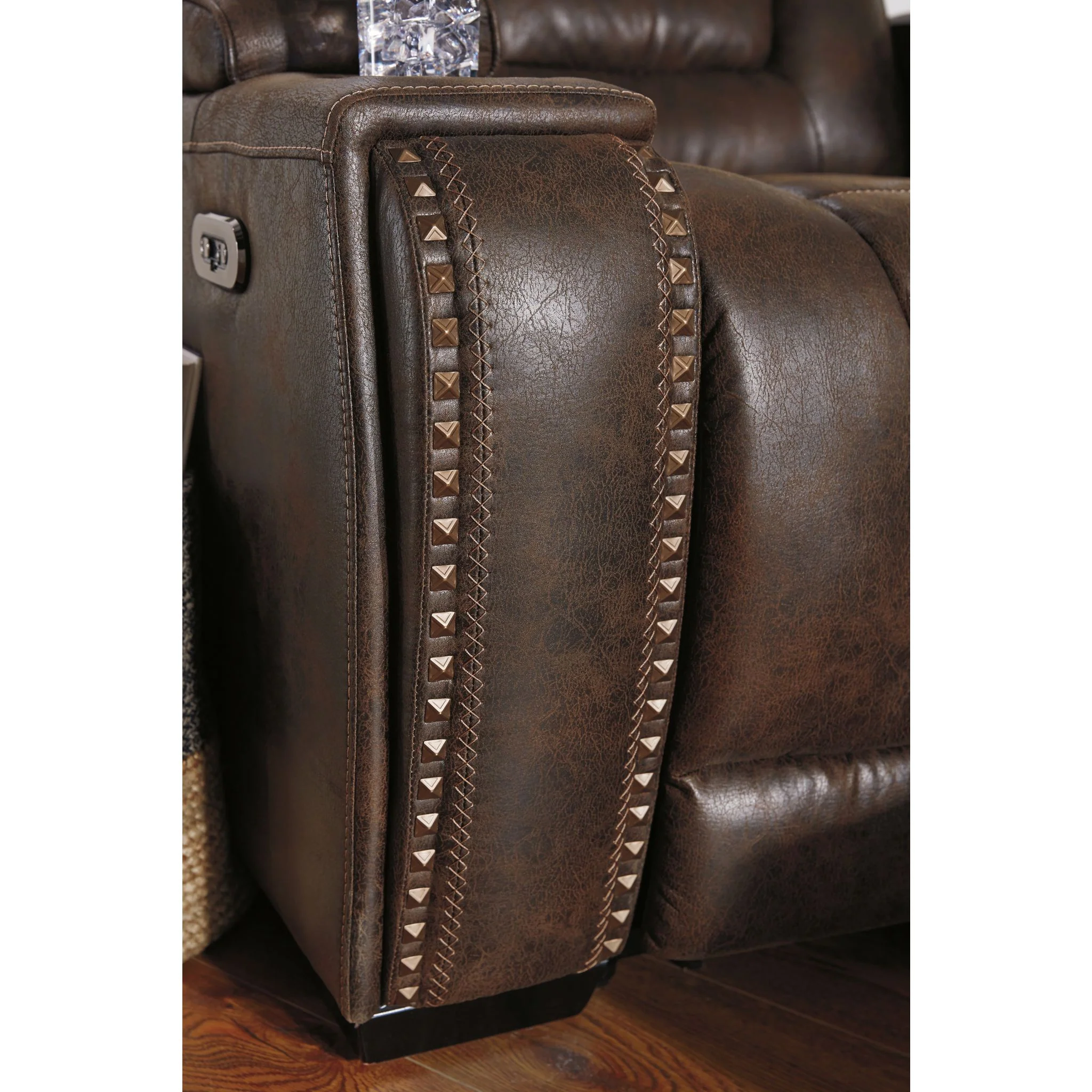 Game Zone Power Reclining Sofa With Power Headrest - Bark - Image 16