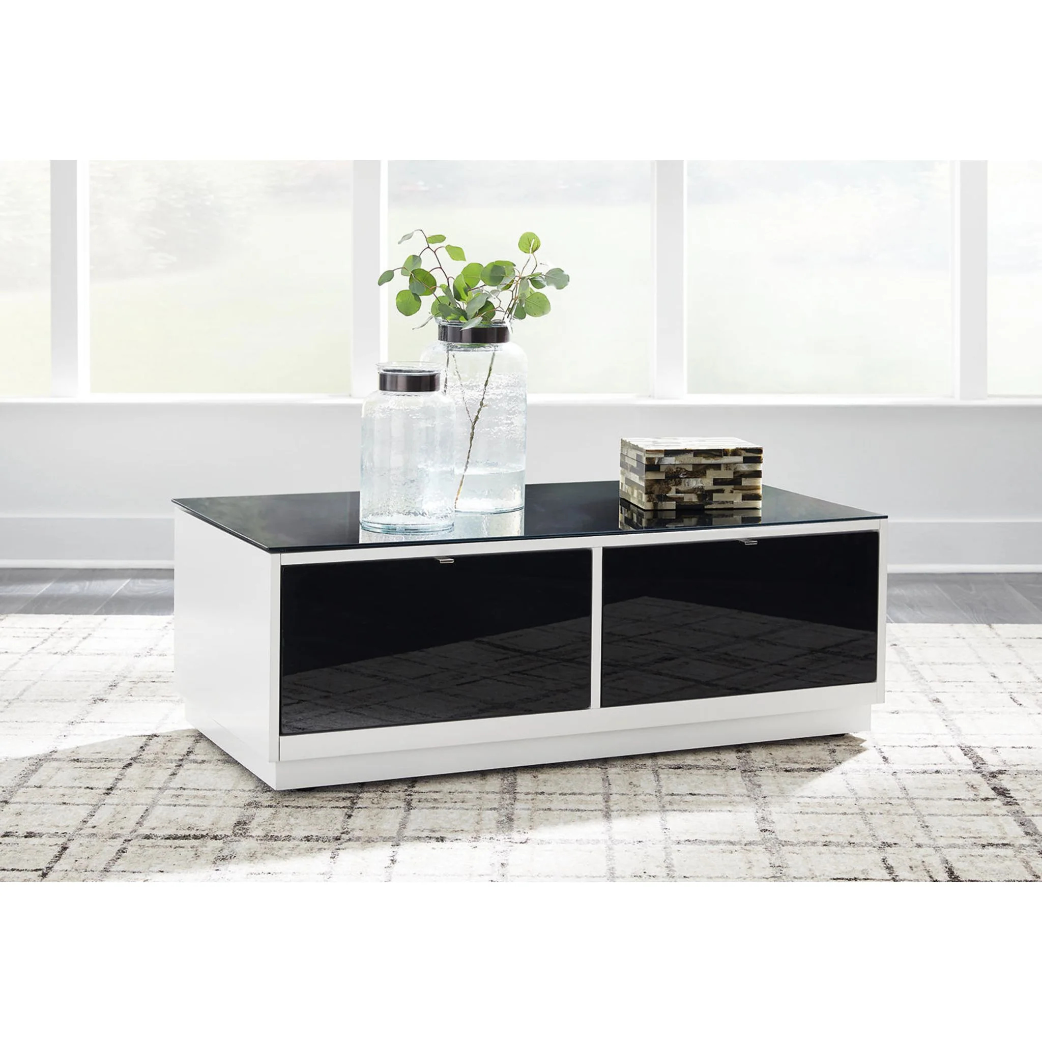 Gardoni Coffee Table - White/Black - Image 5