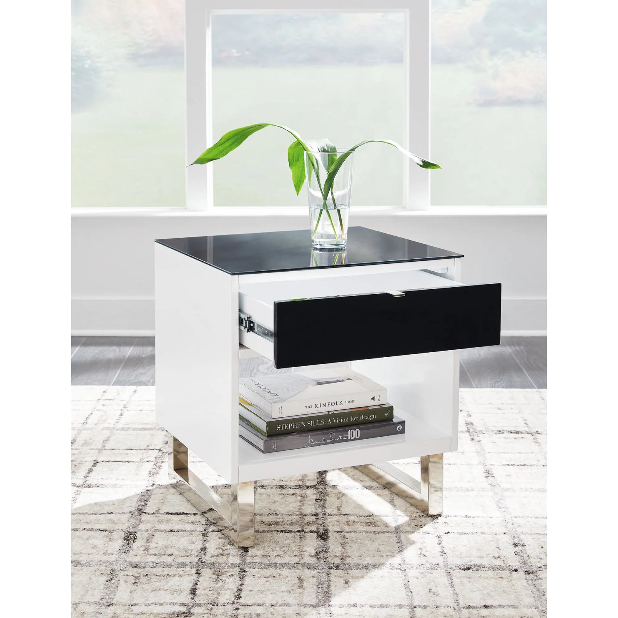 Gardoni End Table - White/Black - Image 6