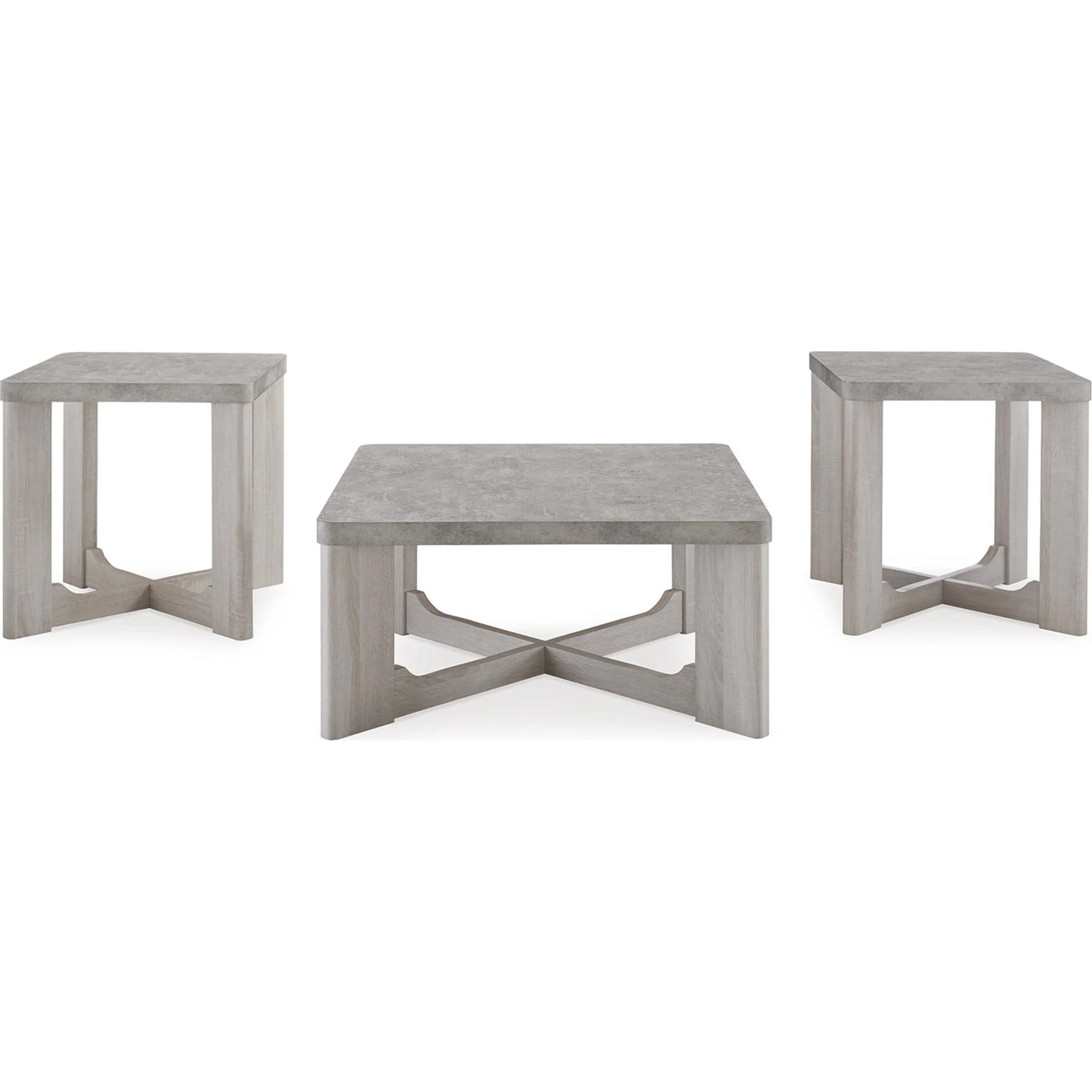 Garnilly 3 Pack Tables - Whitewash - Image 4