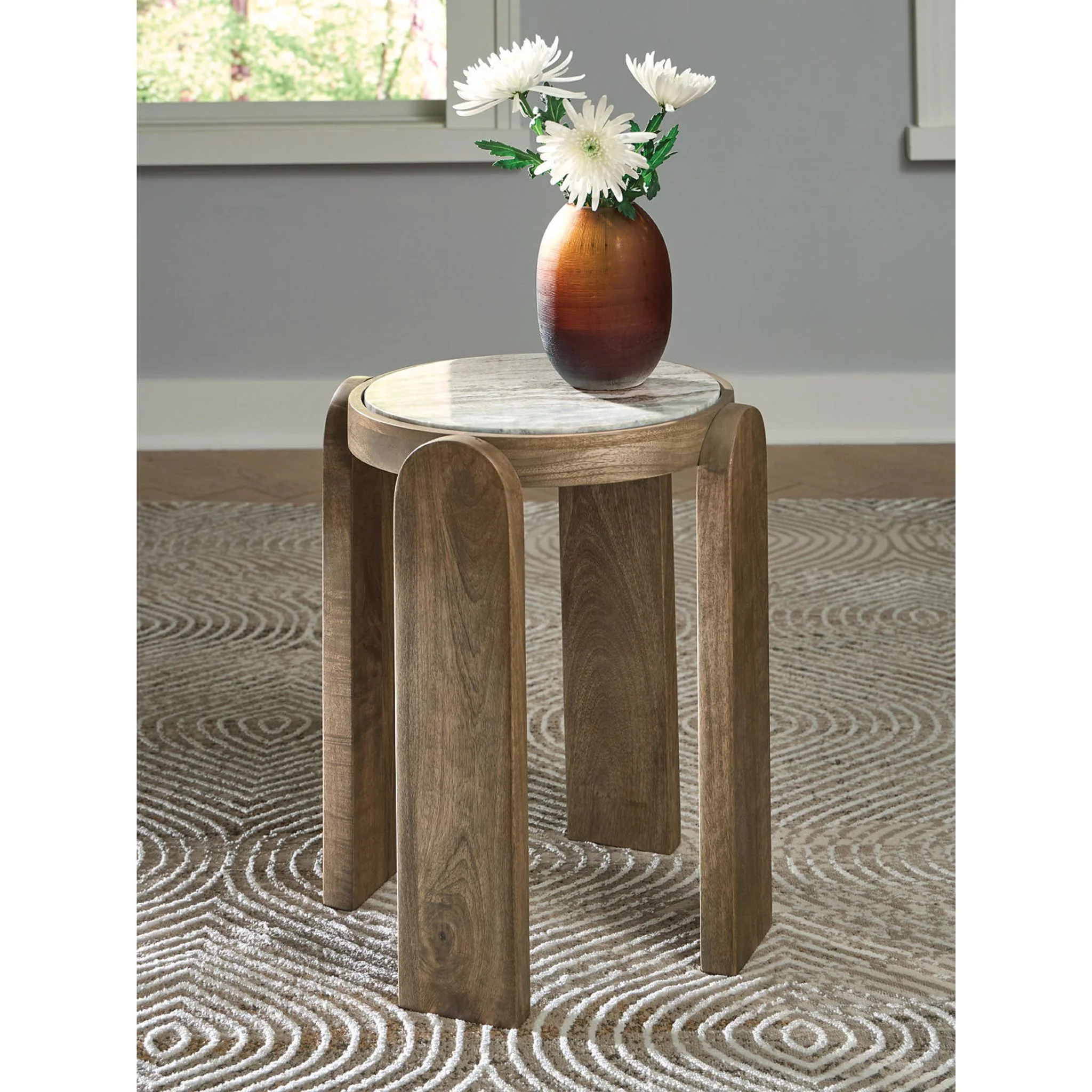 Gavrilley Accent Table - Gray/White/Brown - Image 3