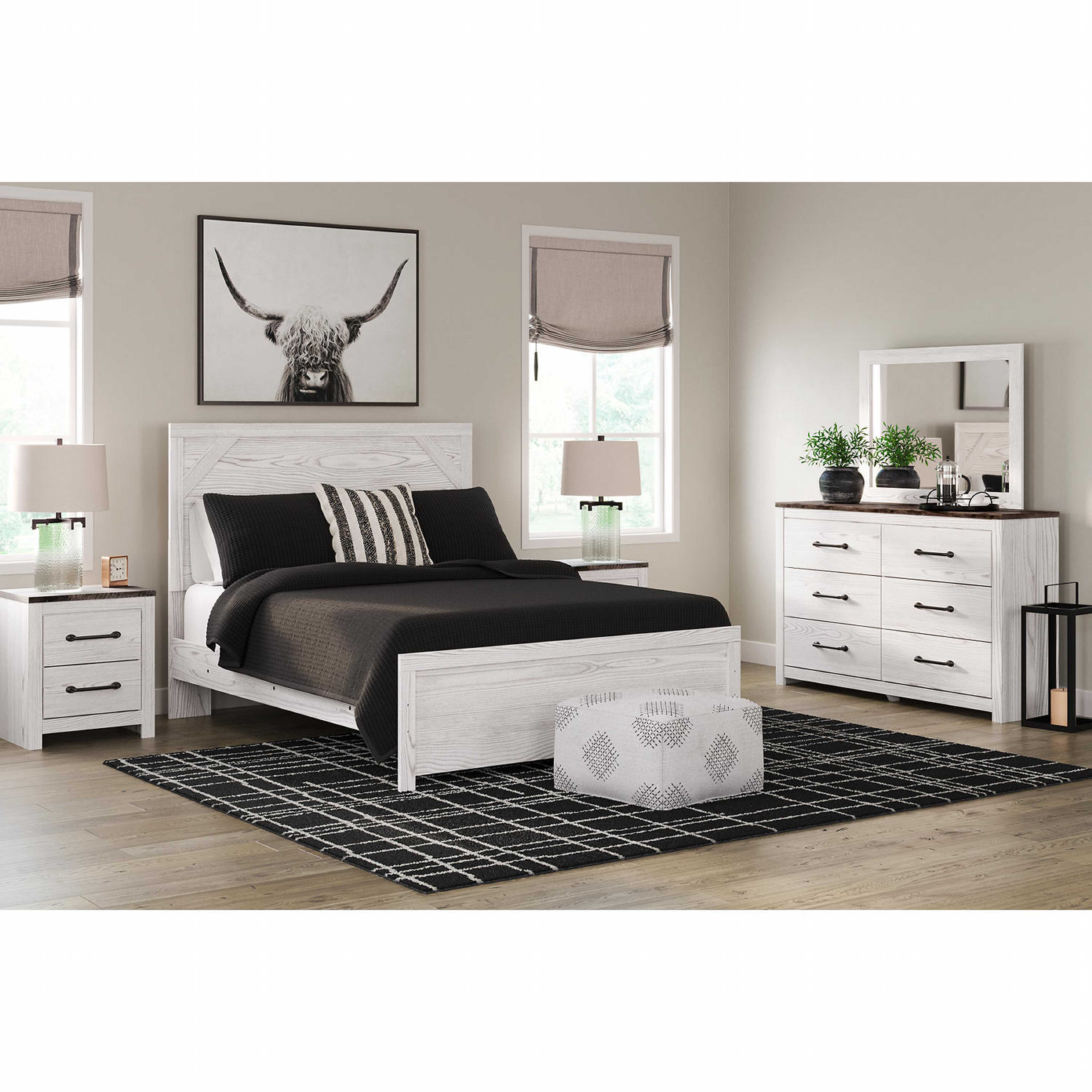 Gerridan Panel Bed - White/Gray - Image 11