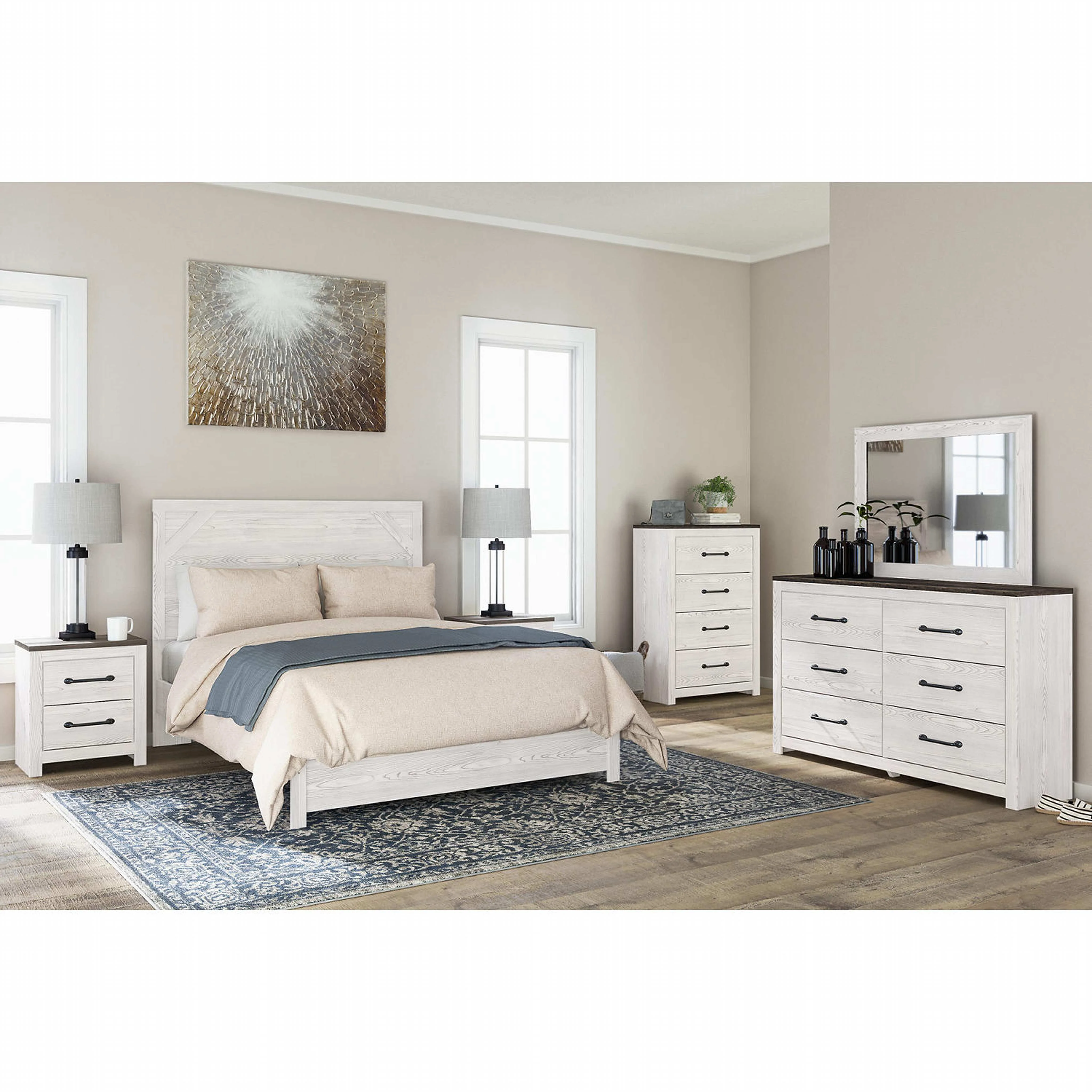 Gerridan Panel Bed - White/Gray - Image 13