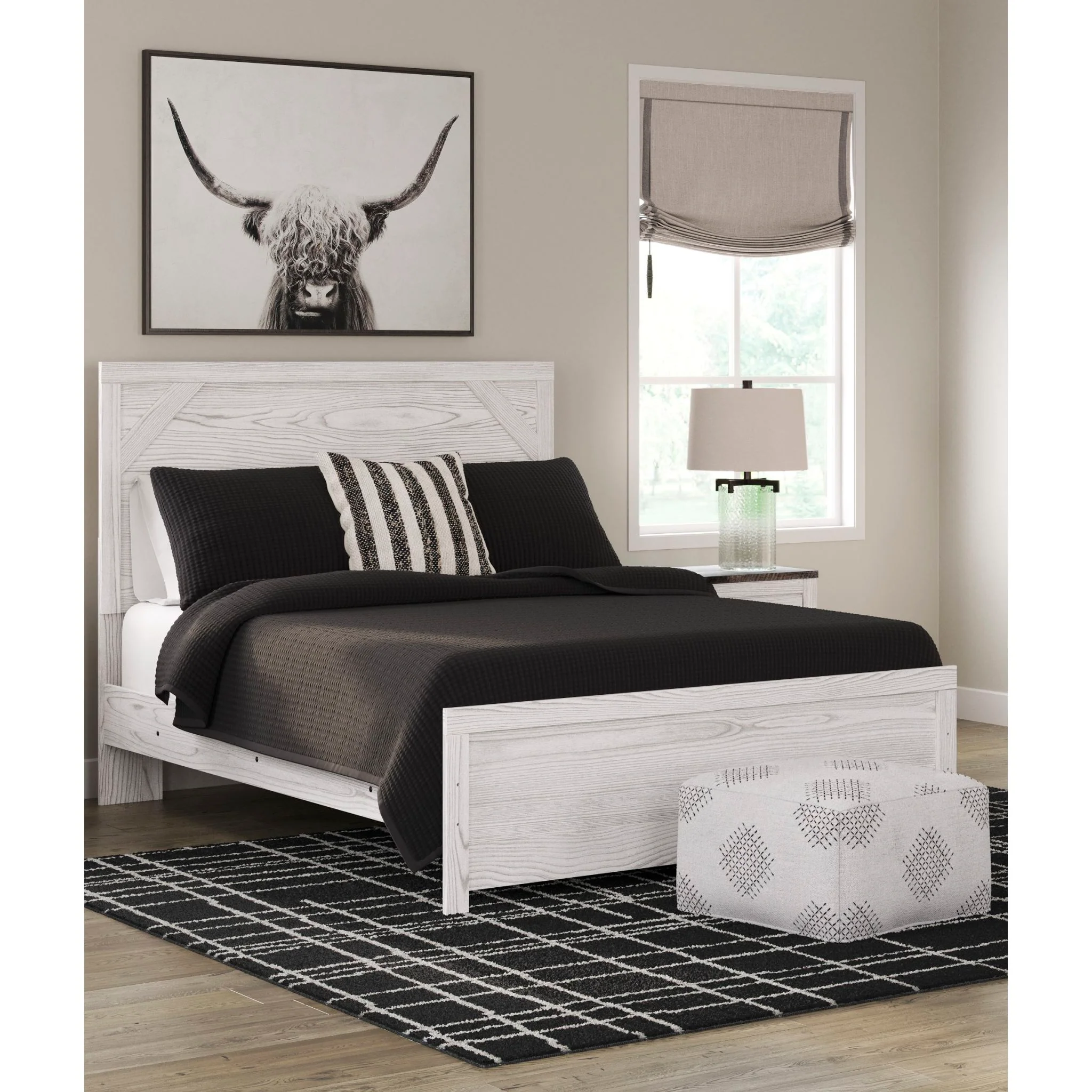 Gerridan Panel Bed - White/Gray - Image 2