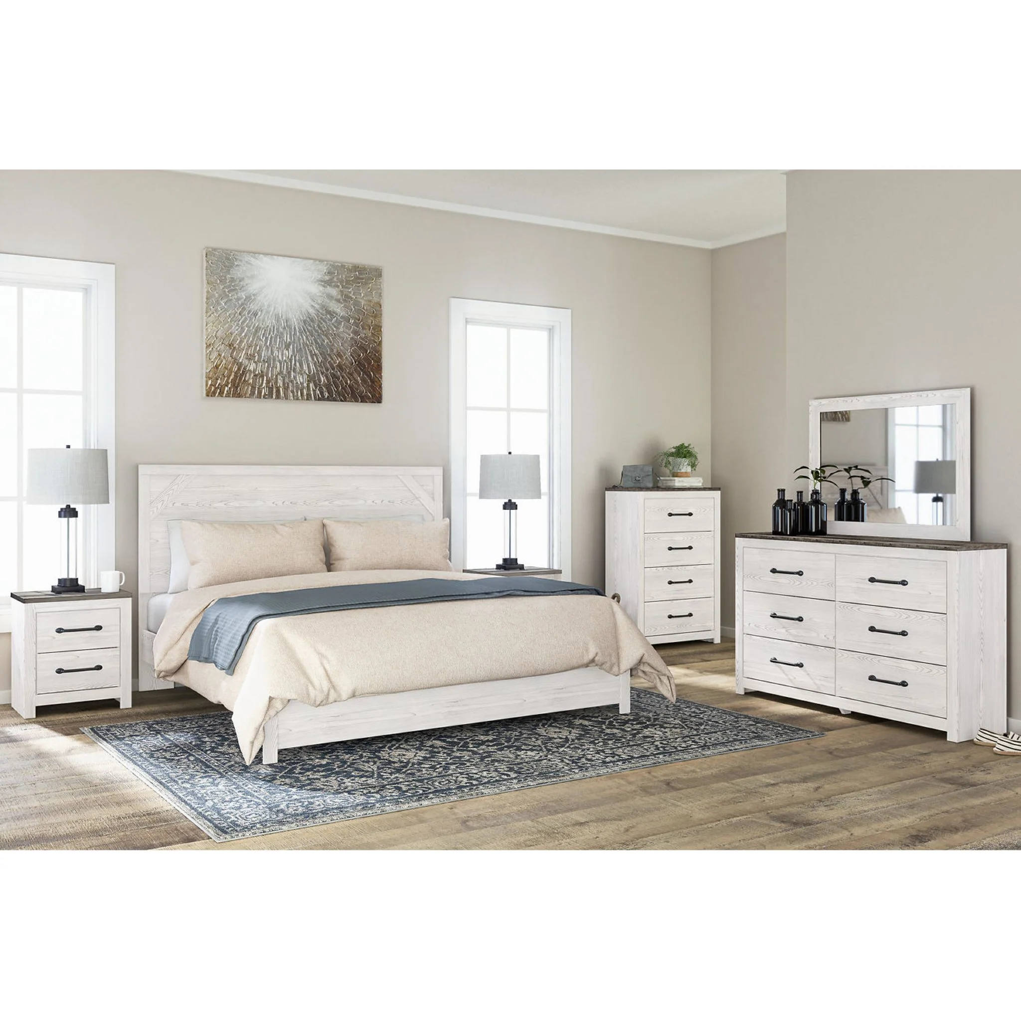 Gerridan Panel Bed - White/Gray - Image 34