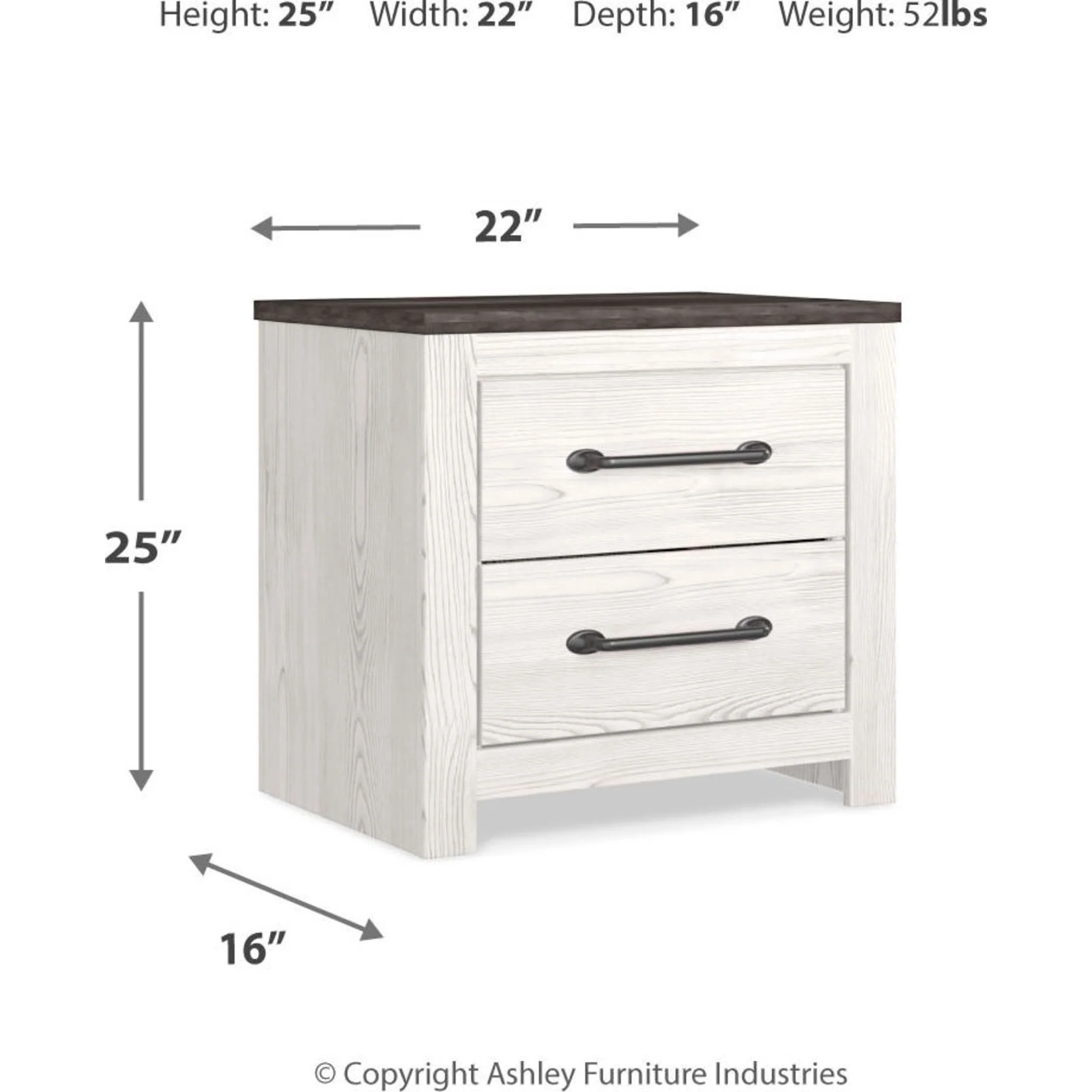 Gerridan 6 Piece Panel Bedroom - White/Gray - Image 12