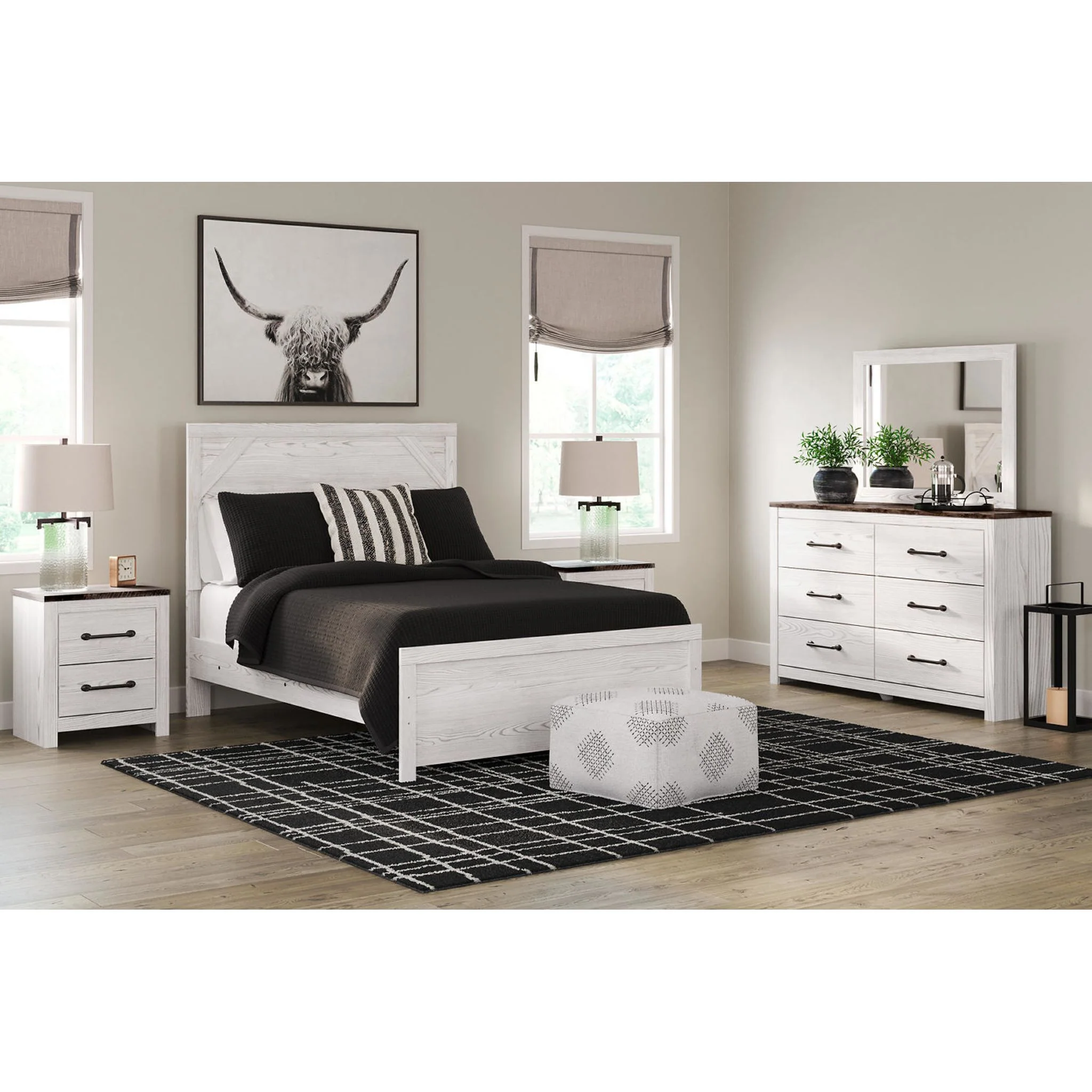 Gerridan Full Panel Bed - White/Gray - Image 11