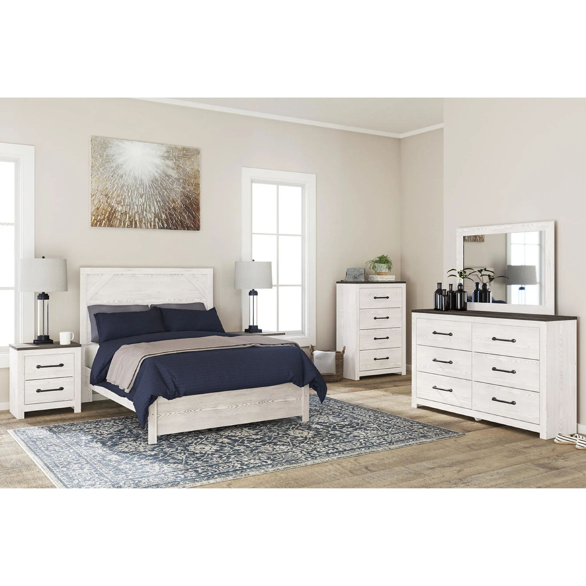 Gerridan Full Panel Bed - White/Gray - Image 23