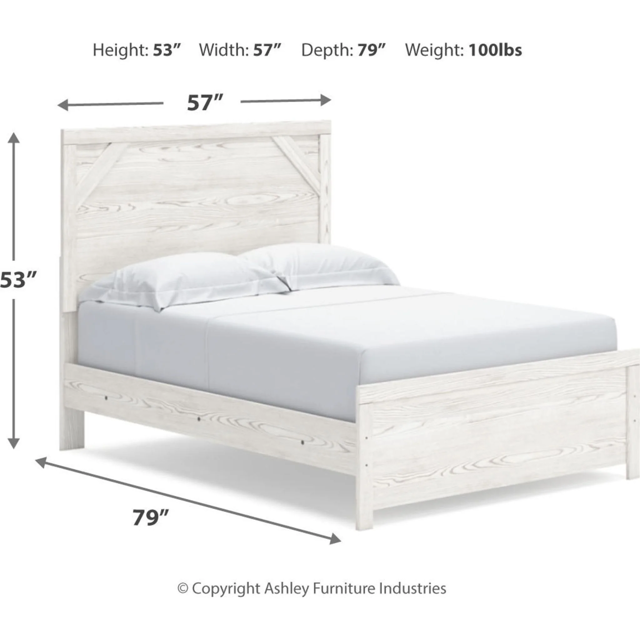 Gerridan Full Panel Bed - White/Gray - Image 29