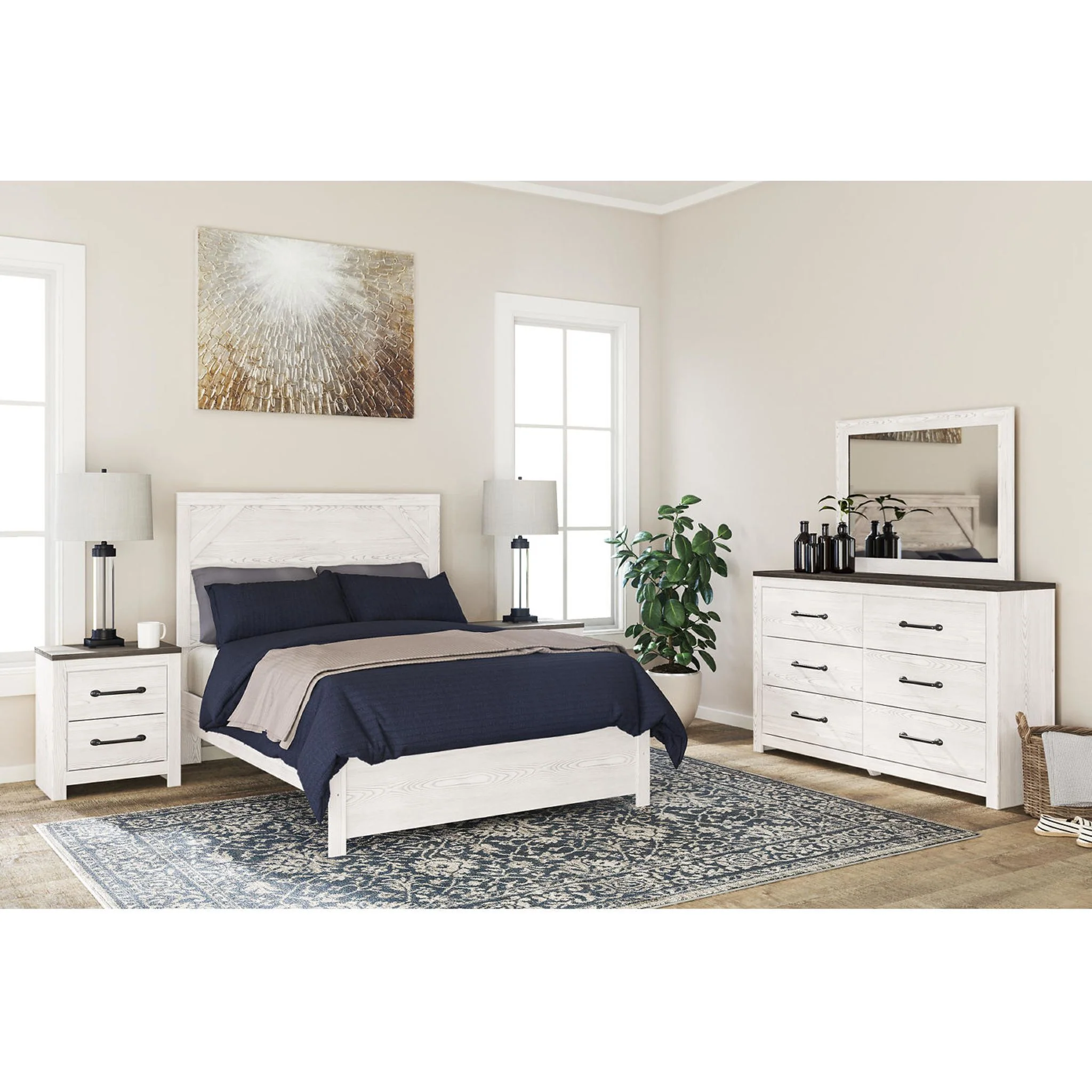 Gerridan Full Panel Bed - White/Gray - Image 34